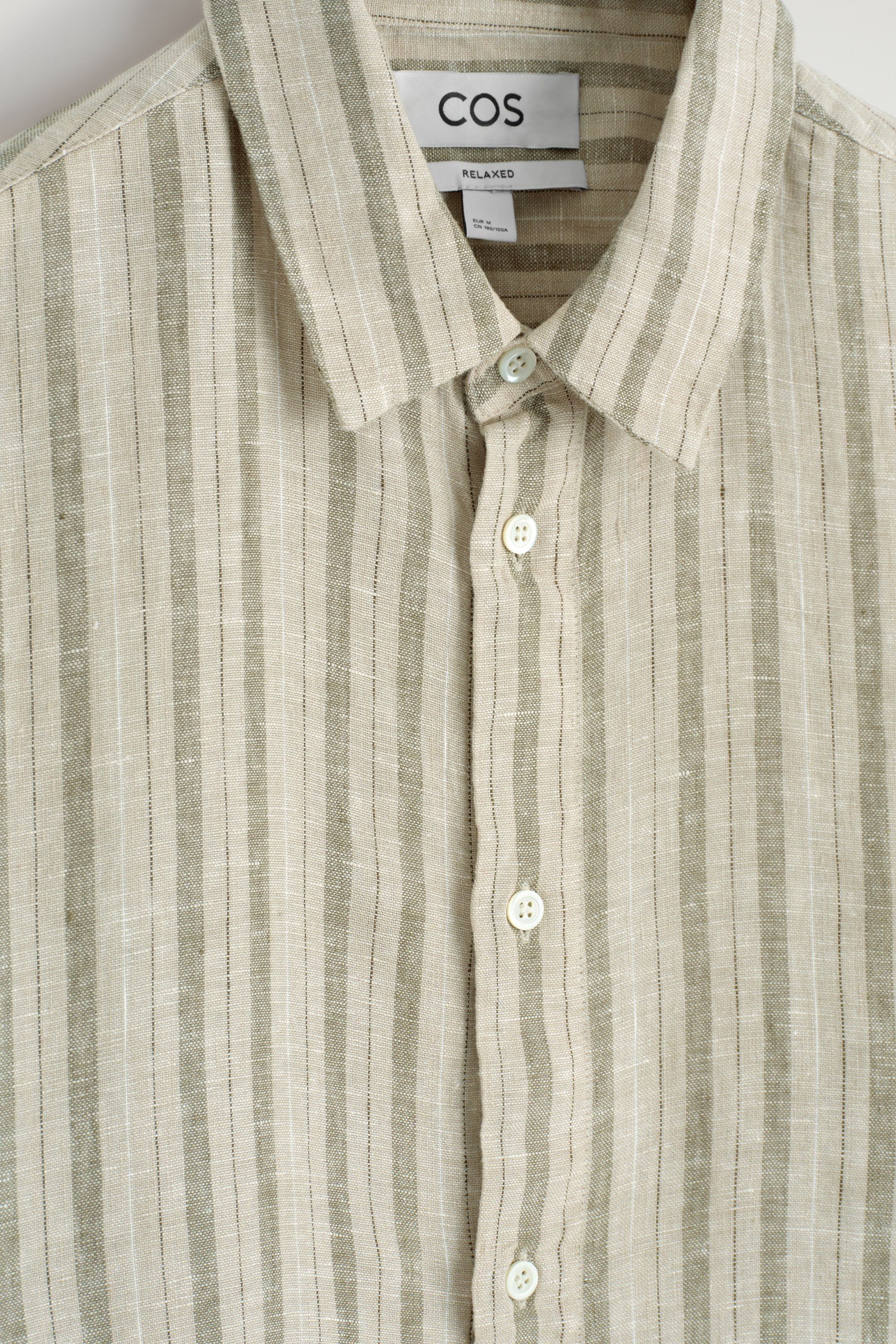 Agrandir l'image: CHEMISE DÉCONTRACTÉE EN LIN - BEIGE / RAYÉ - HOMME | H&M CH 7