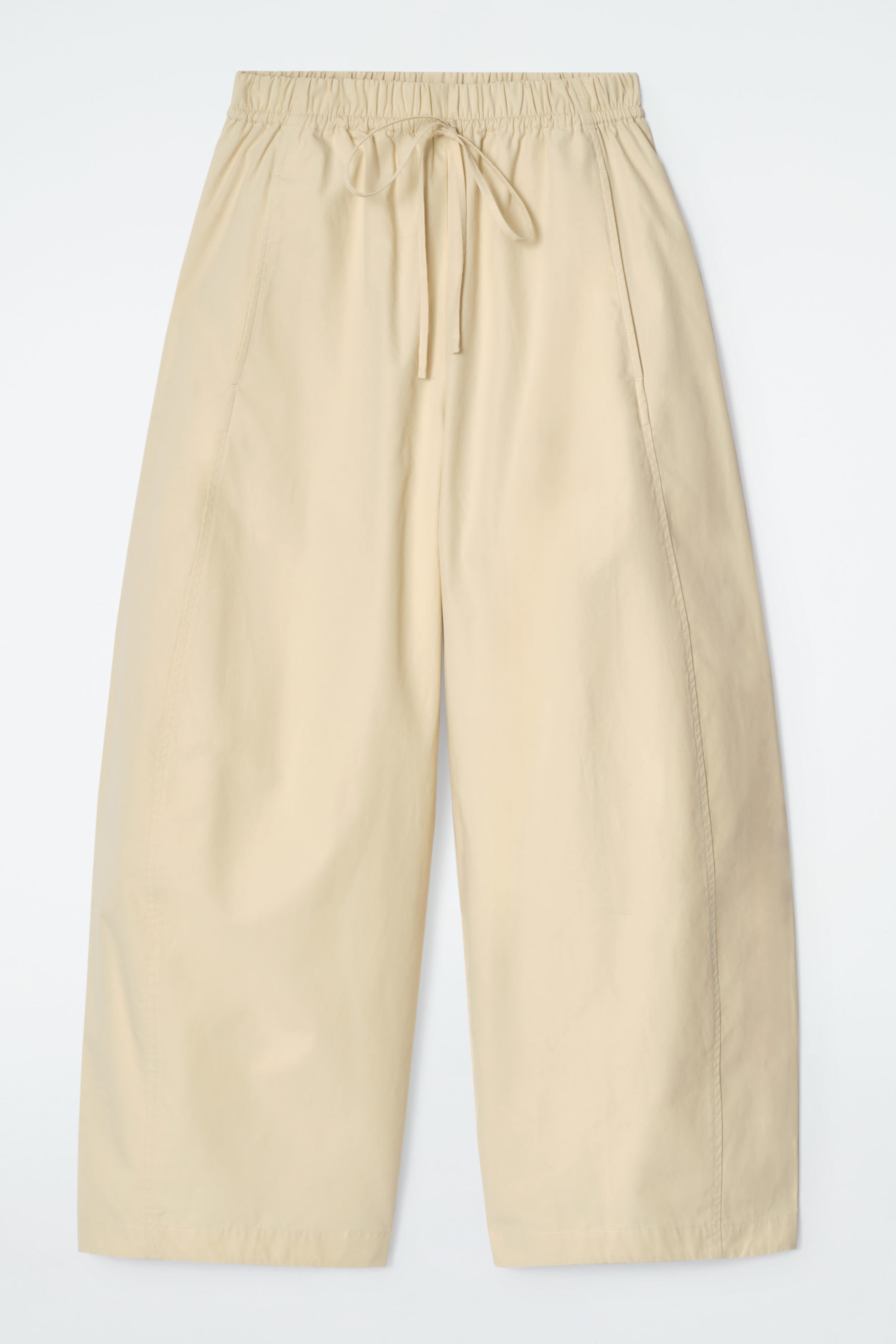 PANTALONI ELASTICIZZATI CON TAGLIO BARREL LEG