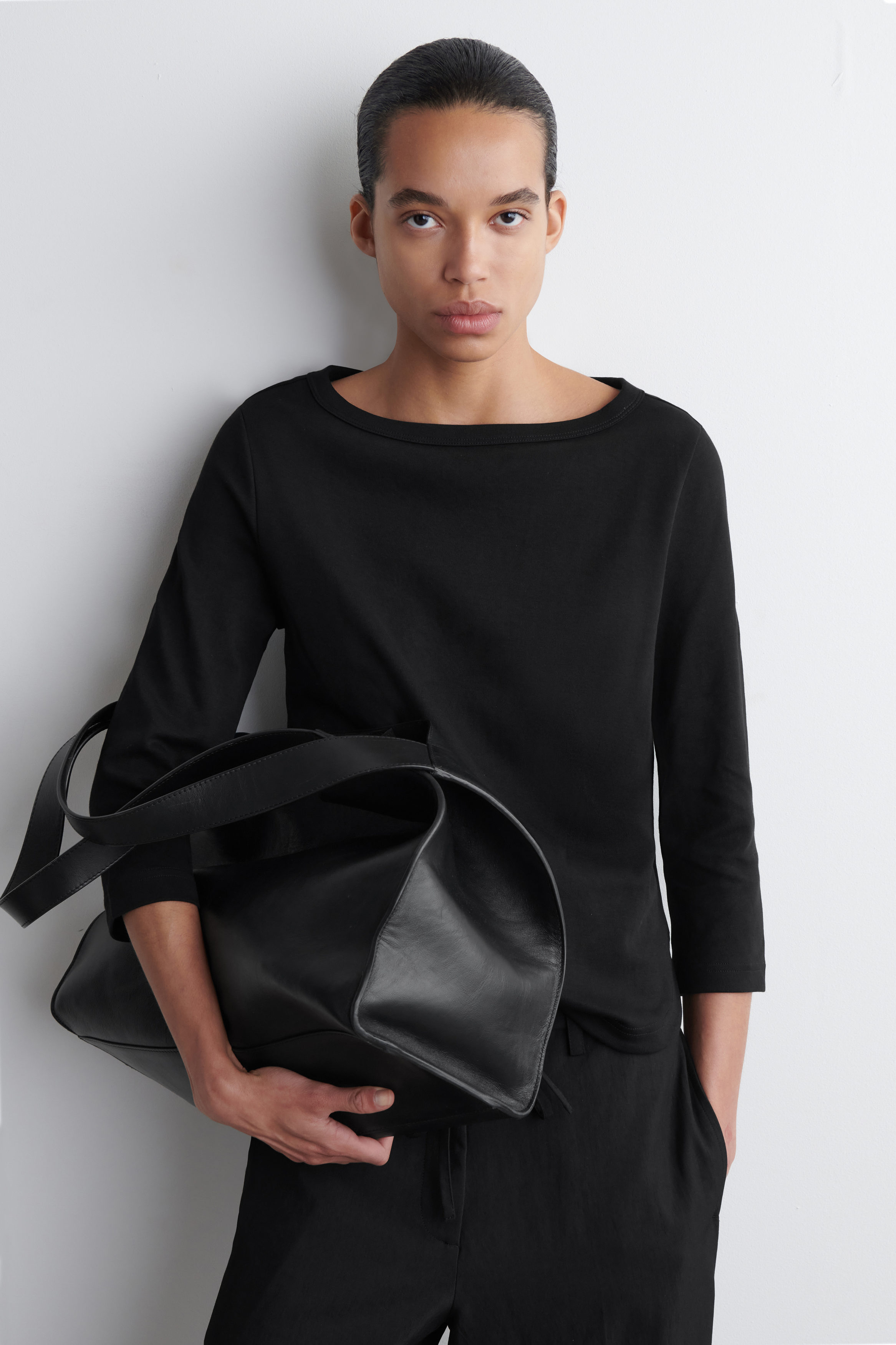 売れ筋商品|||エロクイ カットソー トップス レディース Plus Size Double Breasted Oversized Shirt Geometric lines black Plus Leopard New York Oversized T-Shirt | boohoo