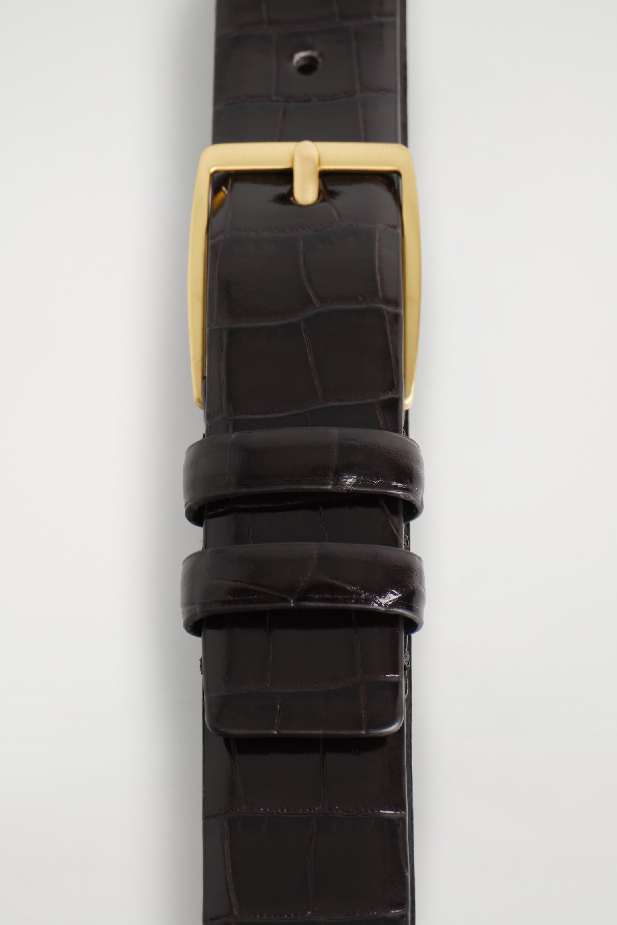 Ver imagen más grande: CINTURÓN DE PIEL EFECTO COCODRILO - MARRÓN OSCURO - MUJER | H&M ES 4