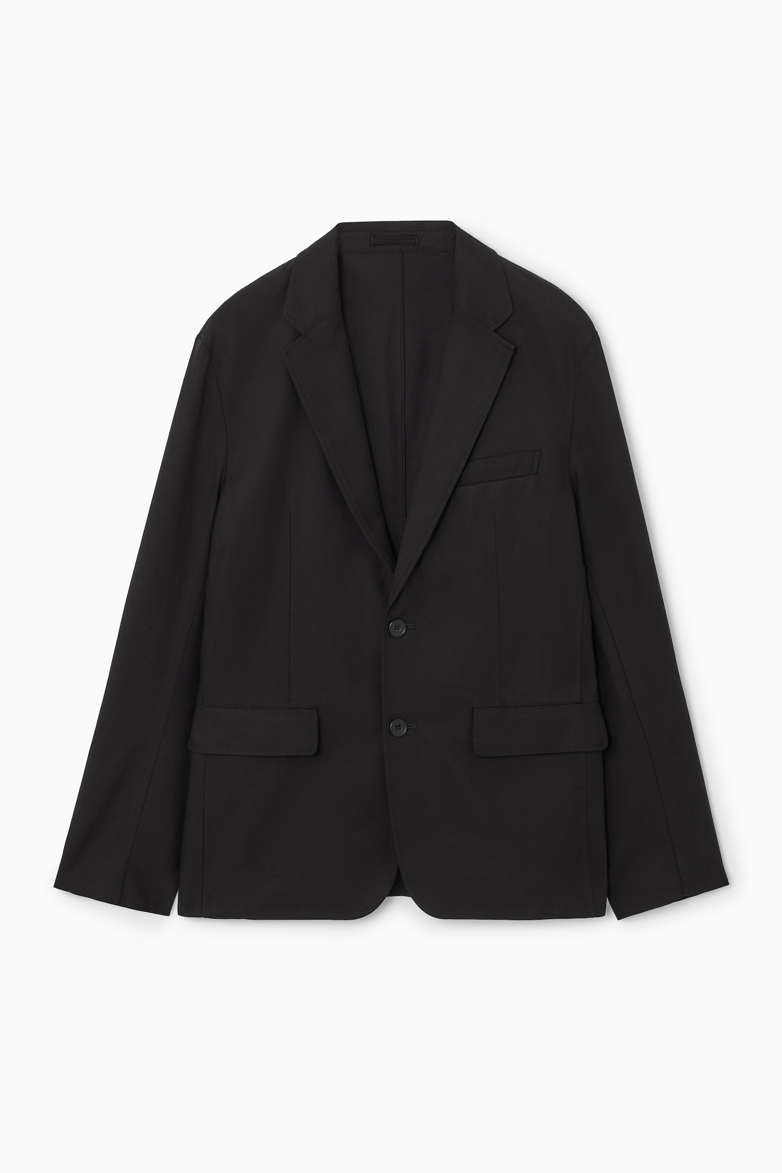 REGULAR UNSTRUCTURED BLAZER - BLACK/BLUE