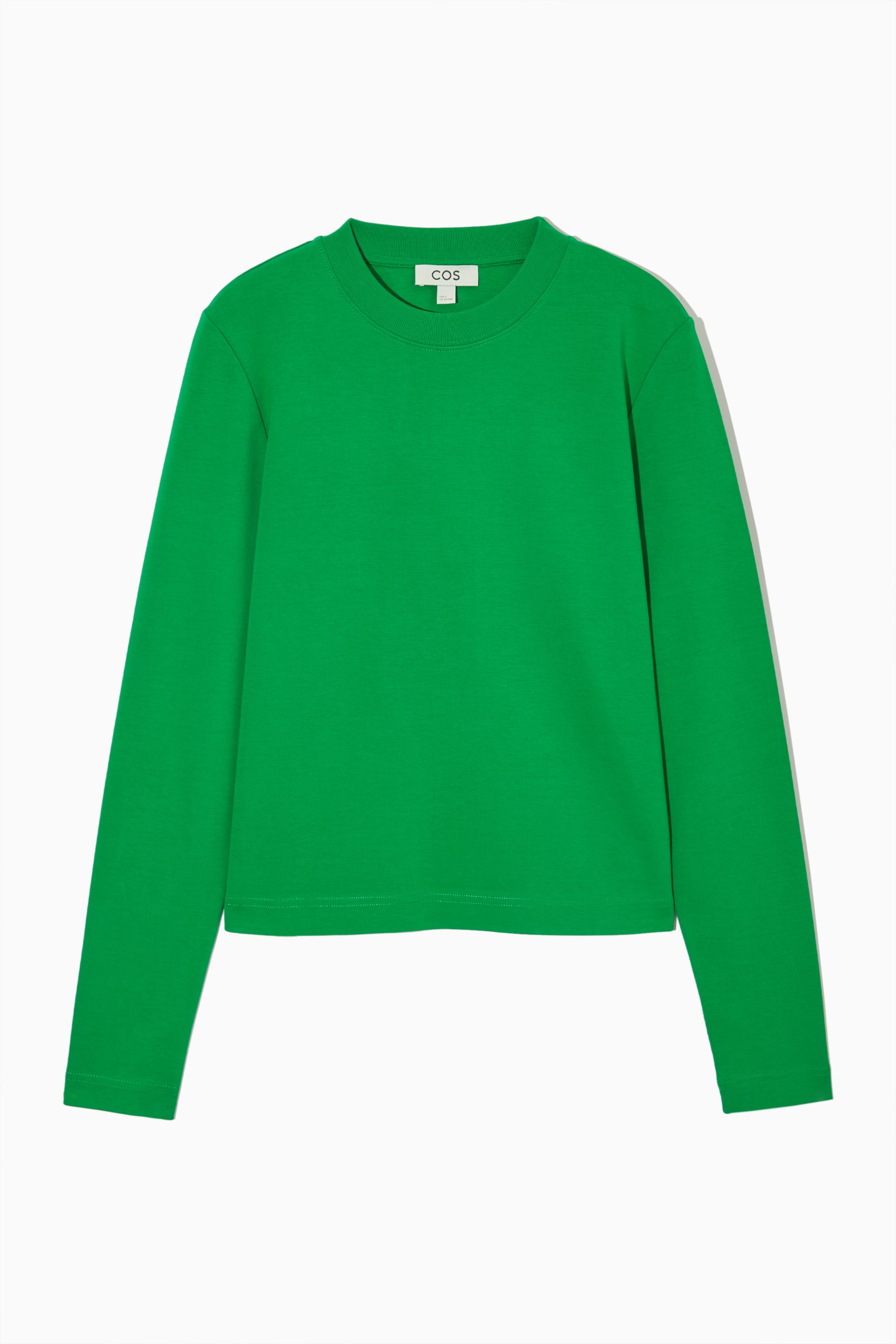 Vezi imaginea mai mare: TRICOU CU MÂNECI LUNGI, TĂIETURĂ CLASICĂ - BRIGHT GREEN - FEMEI | H&M RO 1