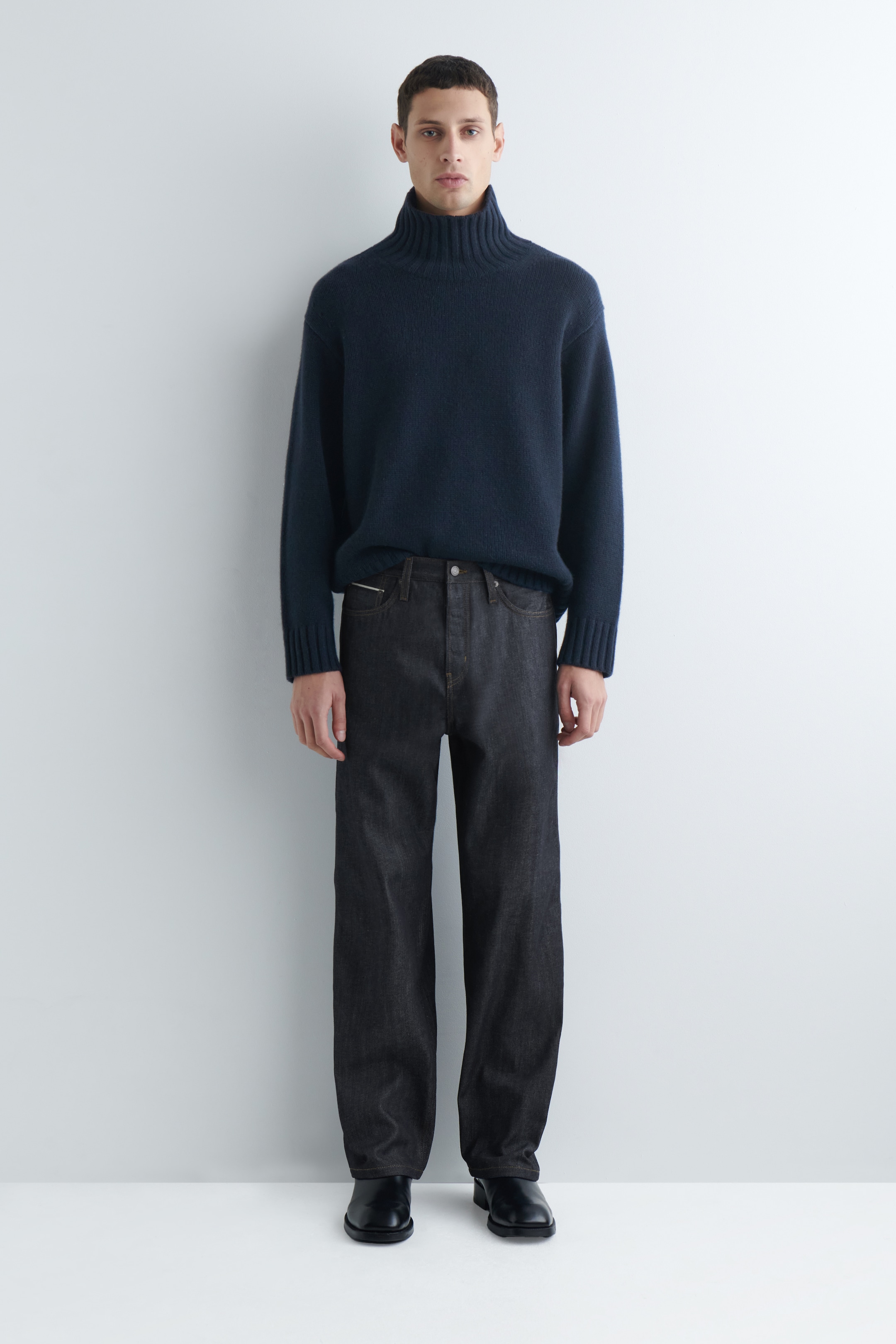 Agrandir l'image: JEAN RIDER DROIT EN DENIM SELVEDGE BRUT - INDIGO BRUT - HOMME | H&M FR 1