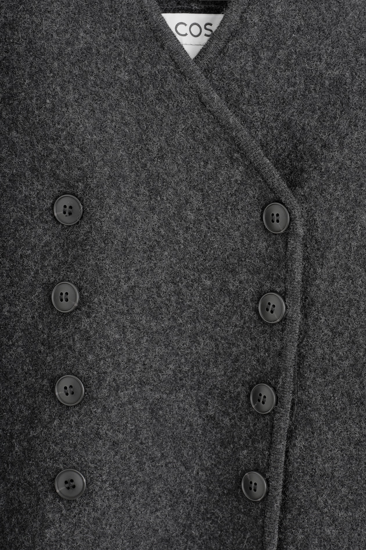 BOILED-WOOL UNIFORM JACKET — CHARCOAL