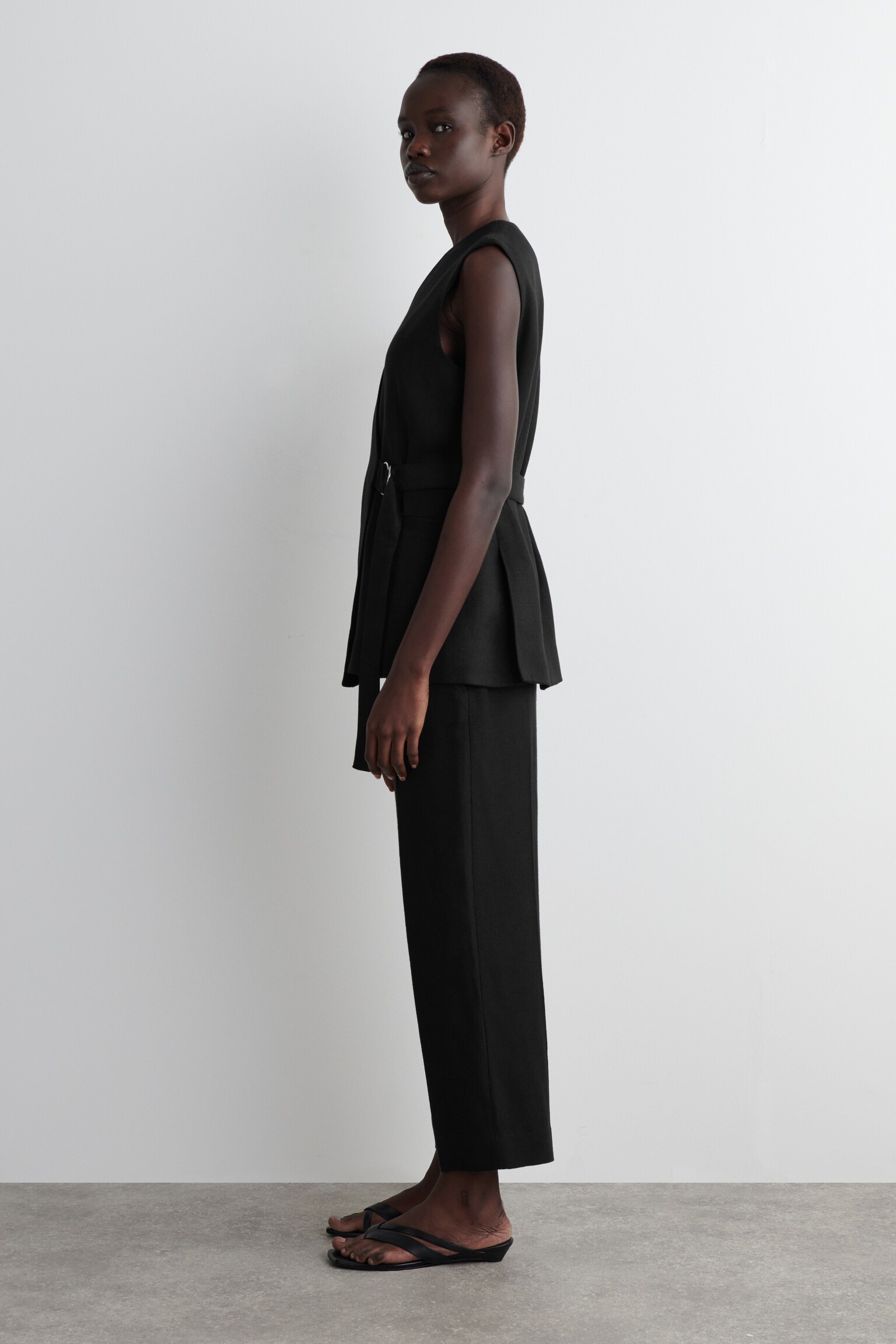 PANTALON DE TAILLEUR COURT - NOIR - 3