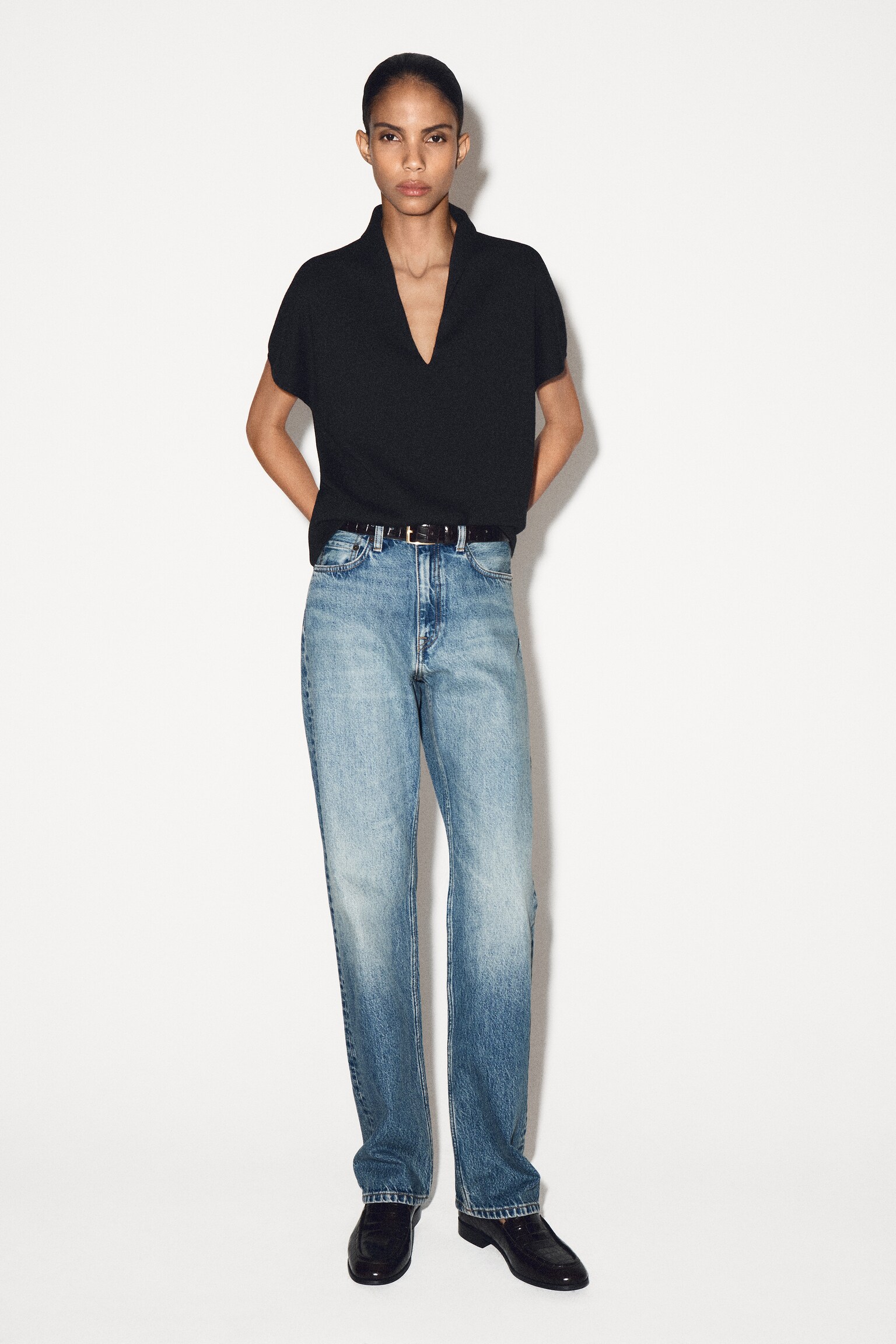 JEANS REPRISE A GAMBA DRITTA - BLU SBIADITO/INDACO SCURO/NERO/MARRONE SCURO - 6