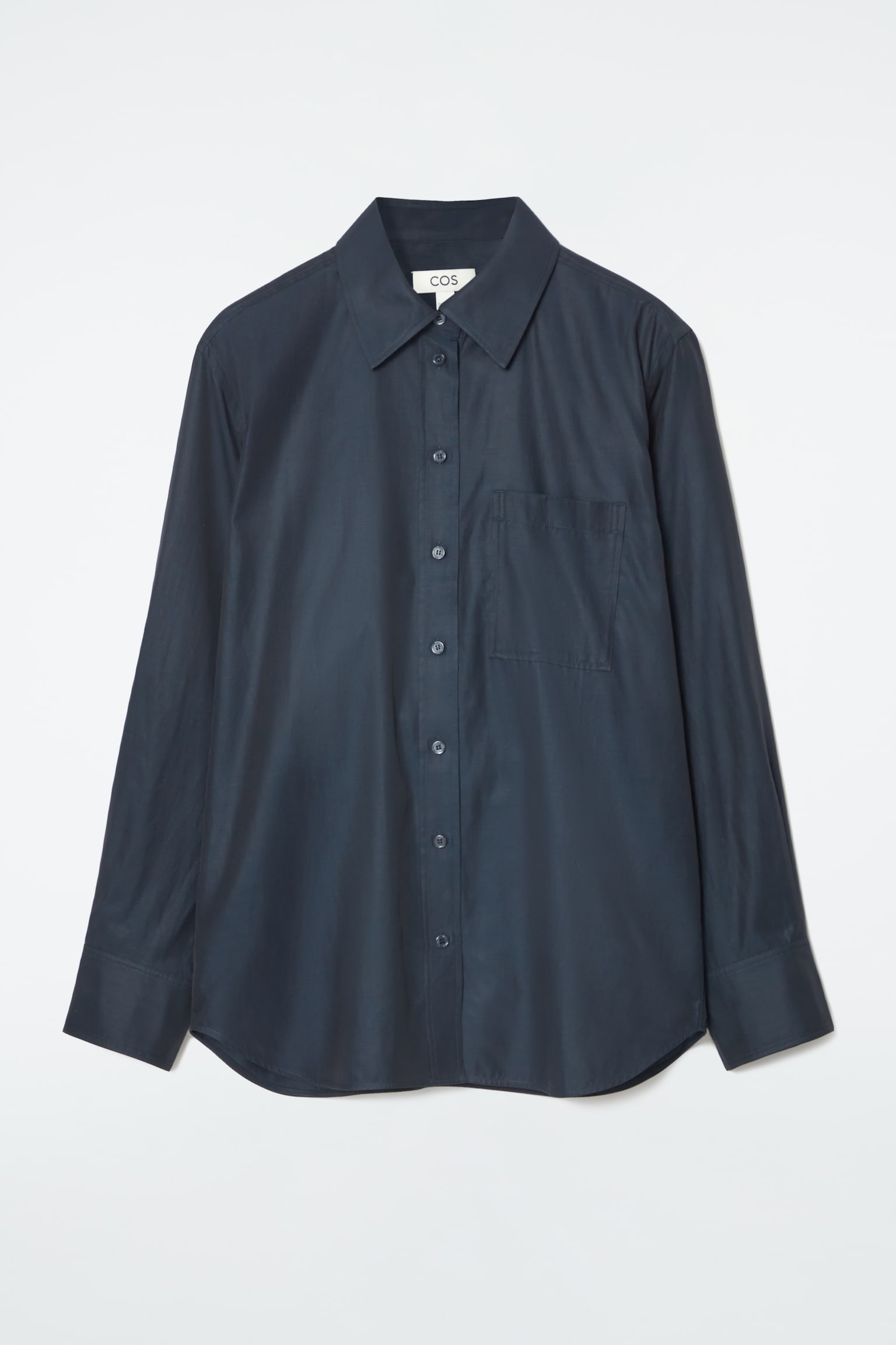 OVERSIZED TWILL SHIRT - NAVY