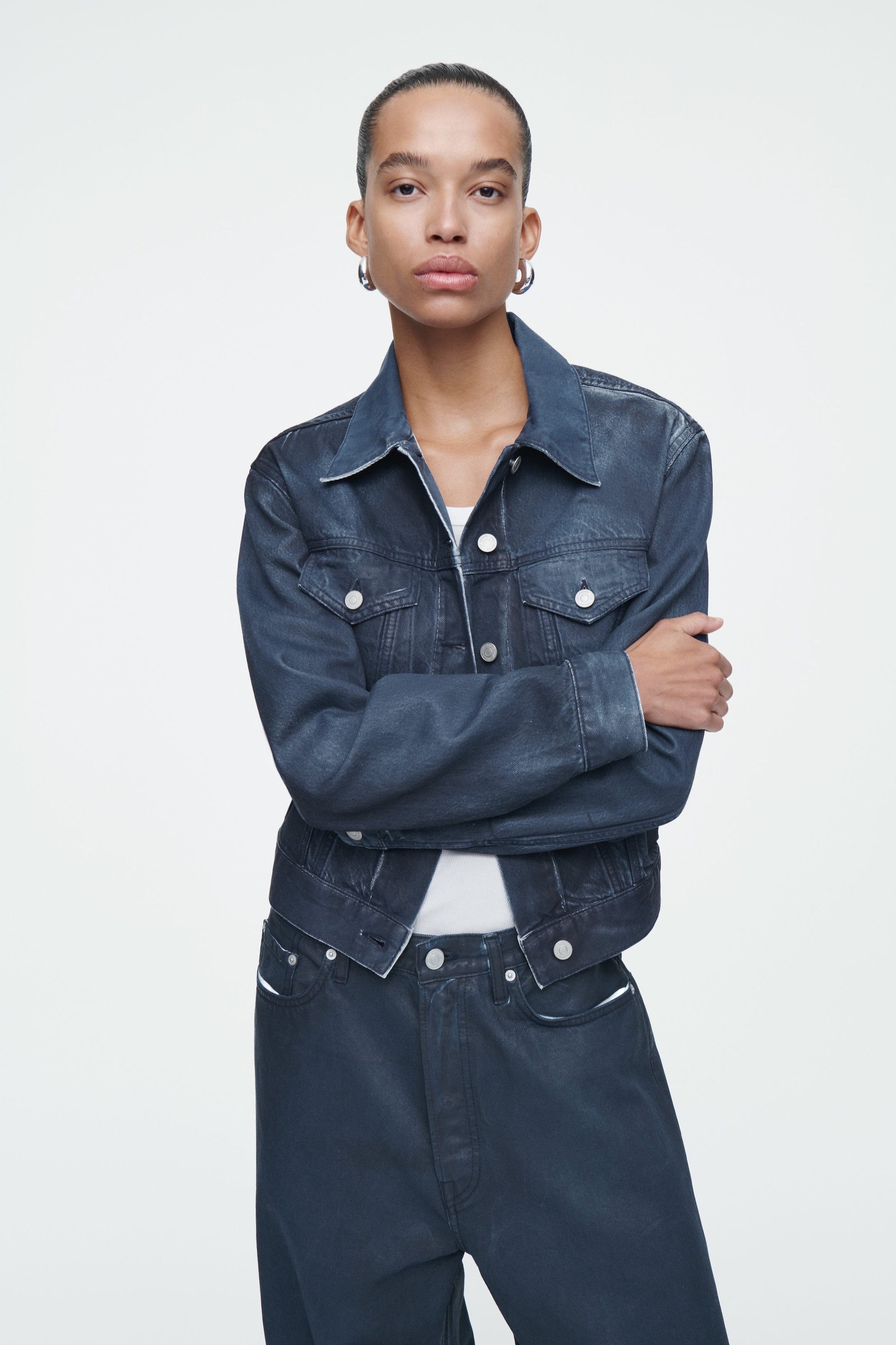 SPRAYED-DENIM JACKET
