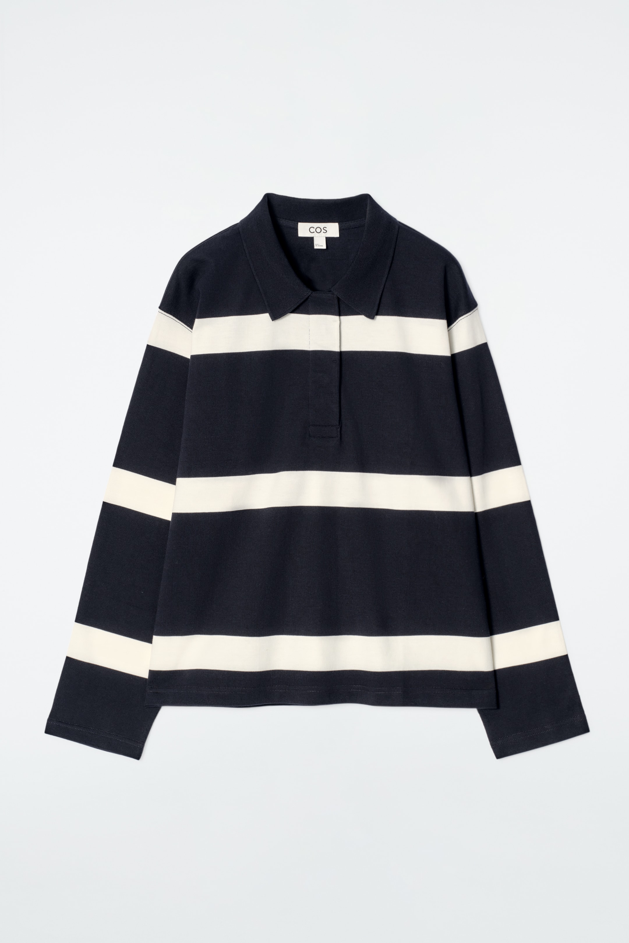 Größeres Bild ansehen: LOCKERES LANGÄRMLIGES POLOSHIRT MIT STREIFEN - NAVYBLAU/GESTREIFT - Ladies | H&M DE 6