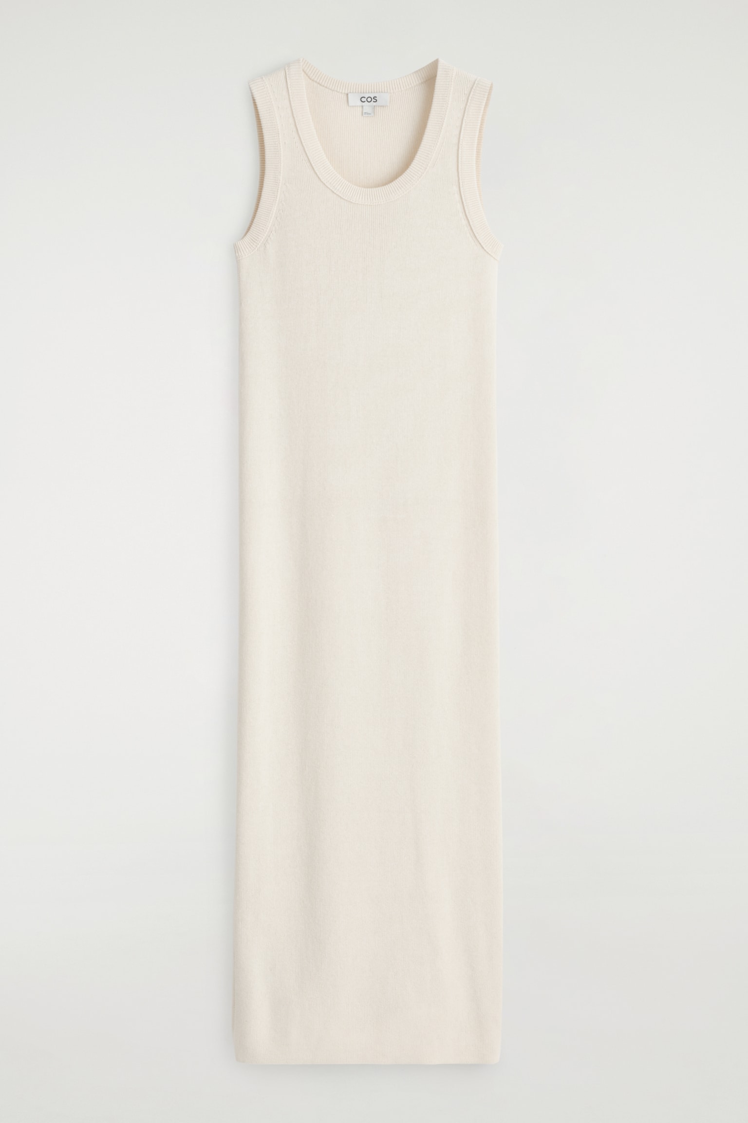 VESTIDO DE TIRANTES DE ALGODÓN Y SEDA - MARFIL - 2