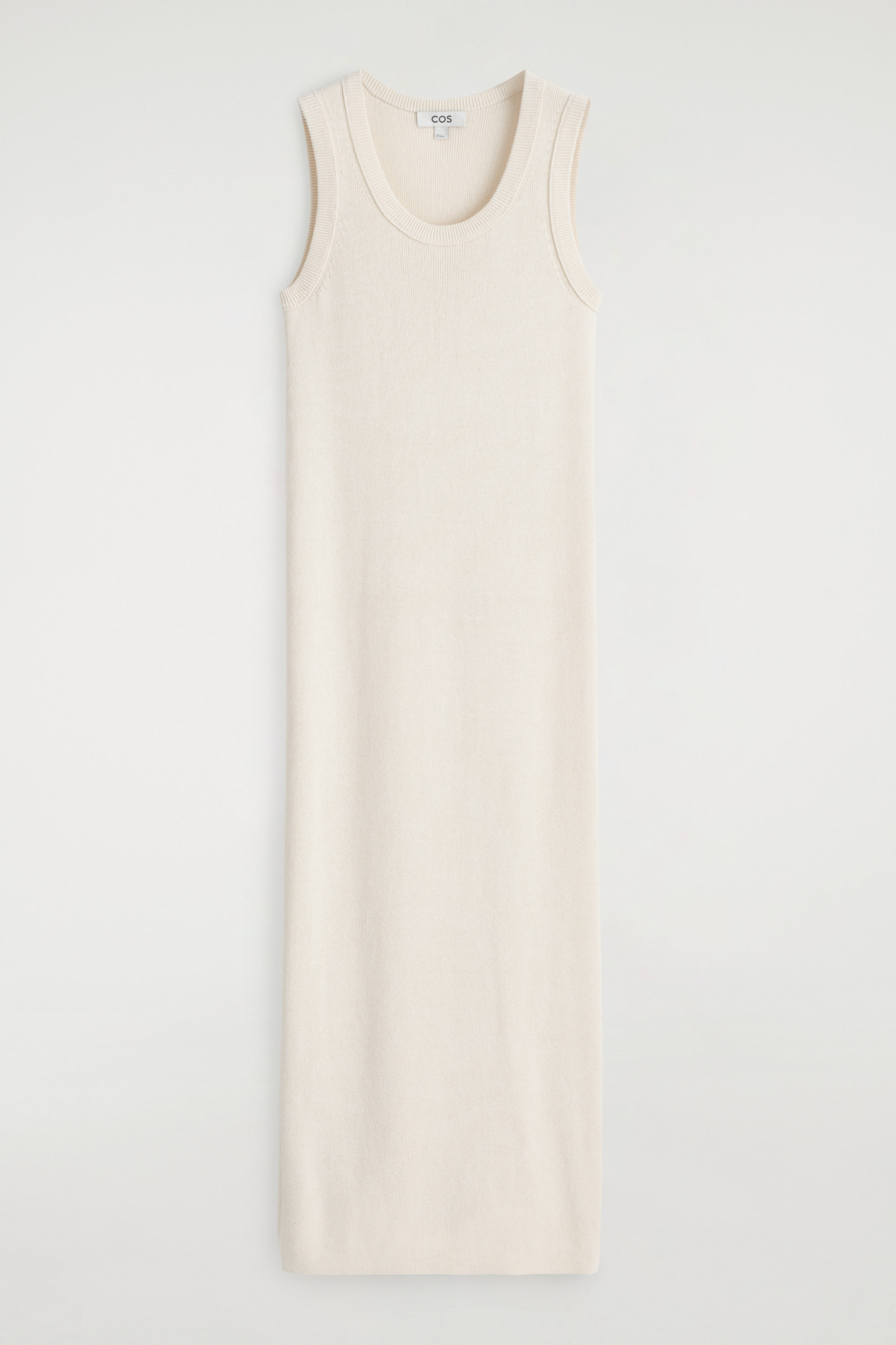 COTTON-SILK TANK DRESS - IVORY | COS US