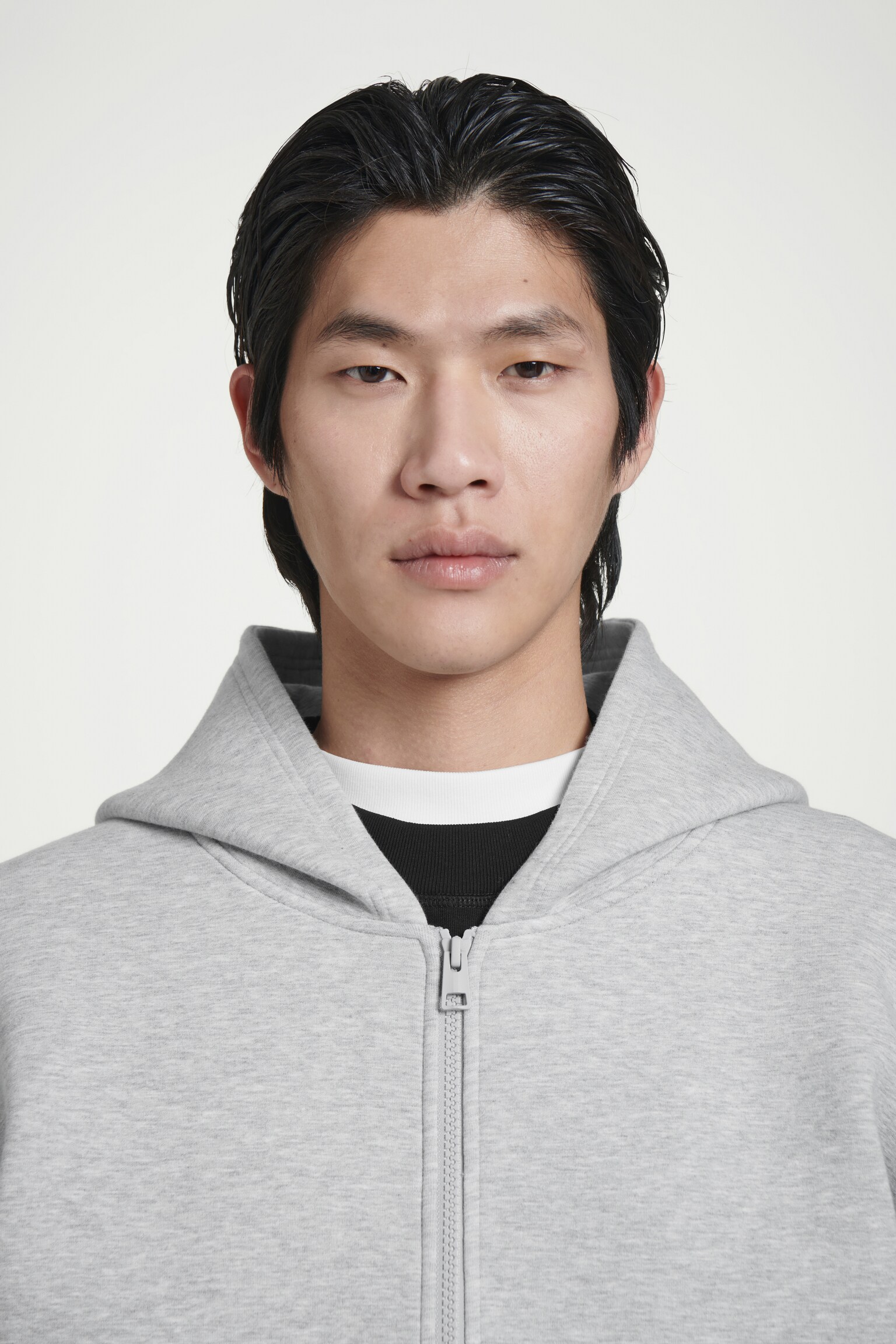 SWEAT À CAPUCHE OVERSIZE EN JERSEY DE NÉOPRÈNE - GRIS - 8
