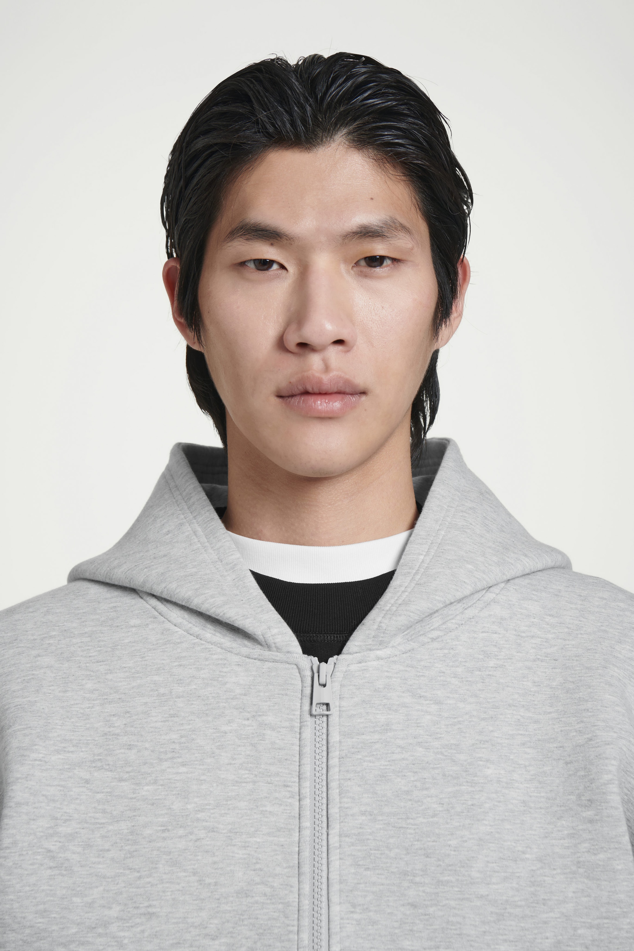 OVERSIZED SCUBA-JERSEY ZIP-UP HOODIE