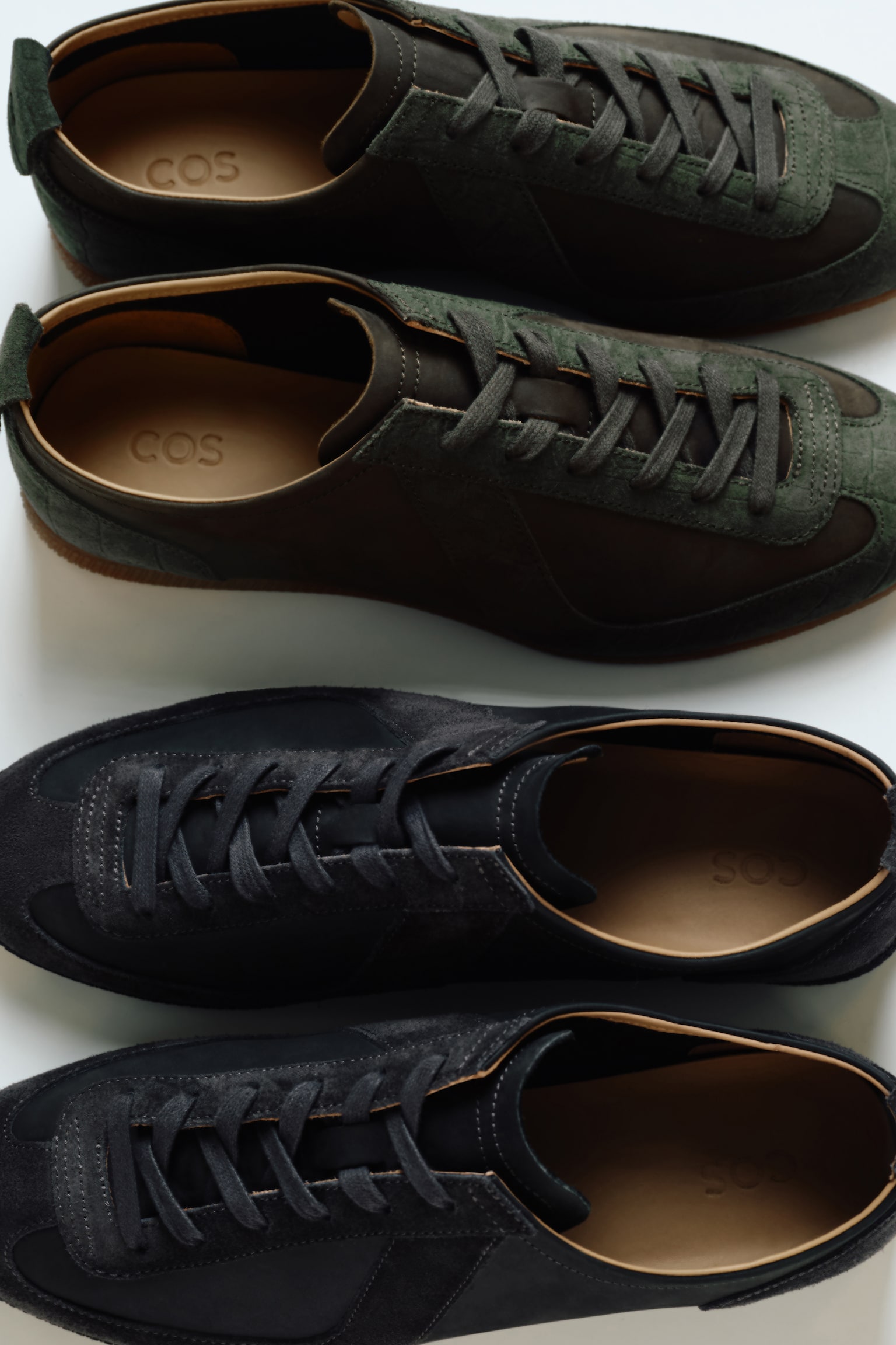 SNEAKERS AUS NUBUK- UND VELOURSLEDER - GRAU/KHAKI - 5