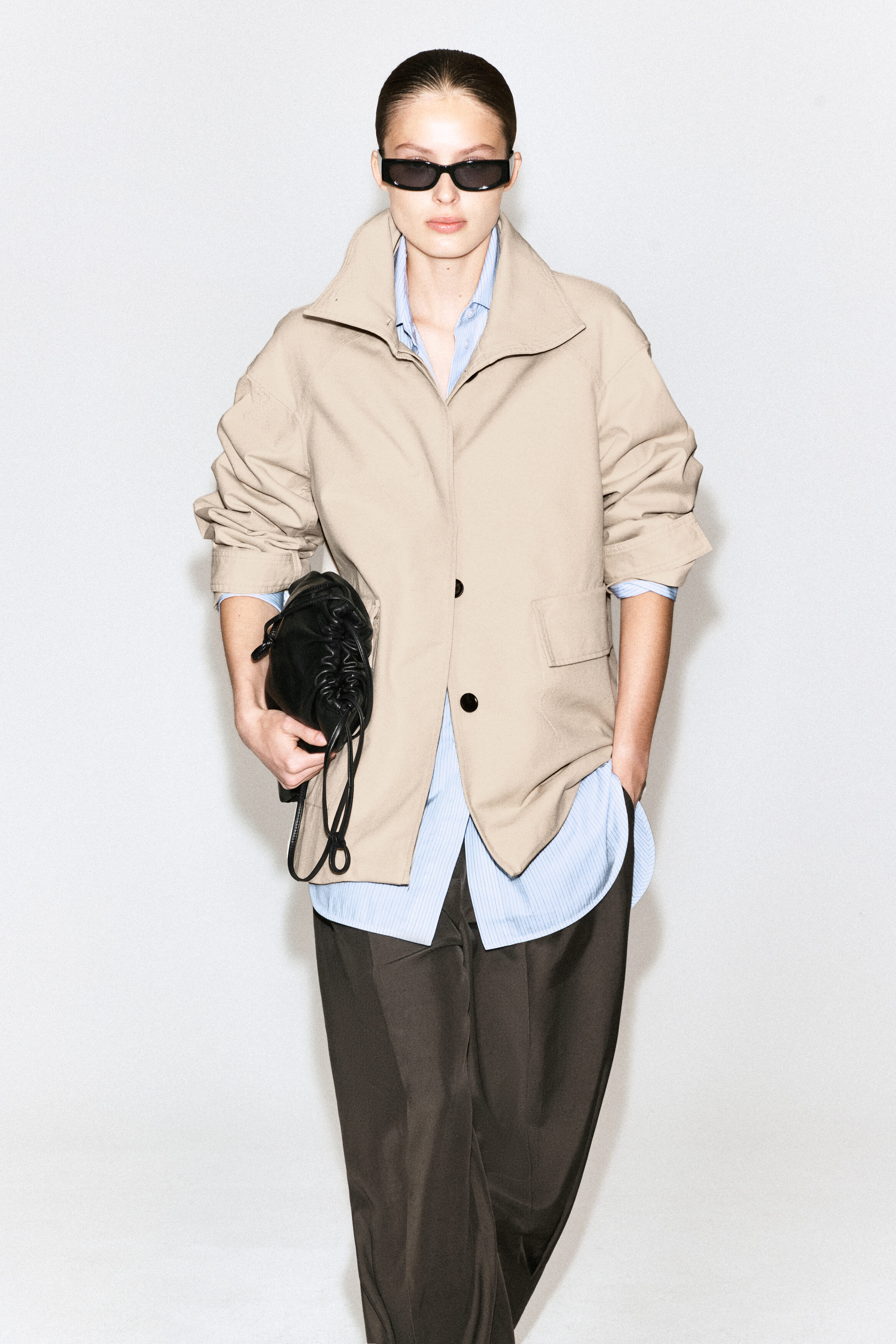 COTTON-TWILL MOCK-NECK JACKET - thumbnail 6
