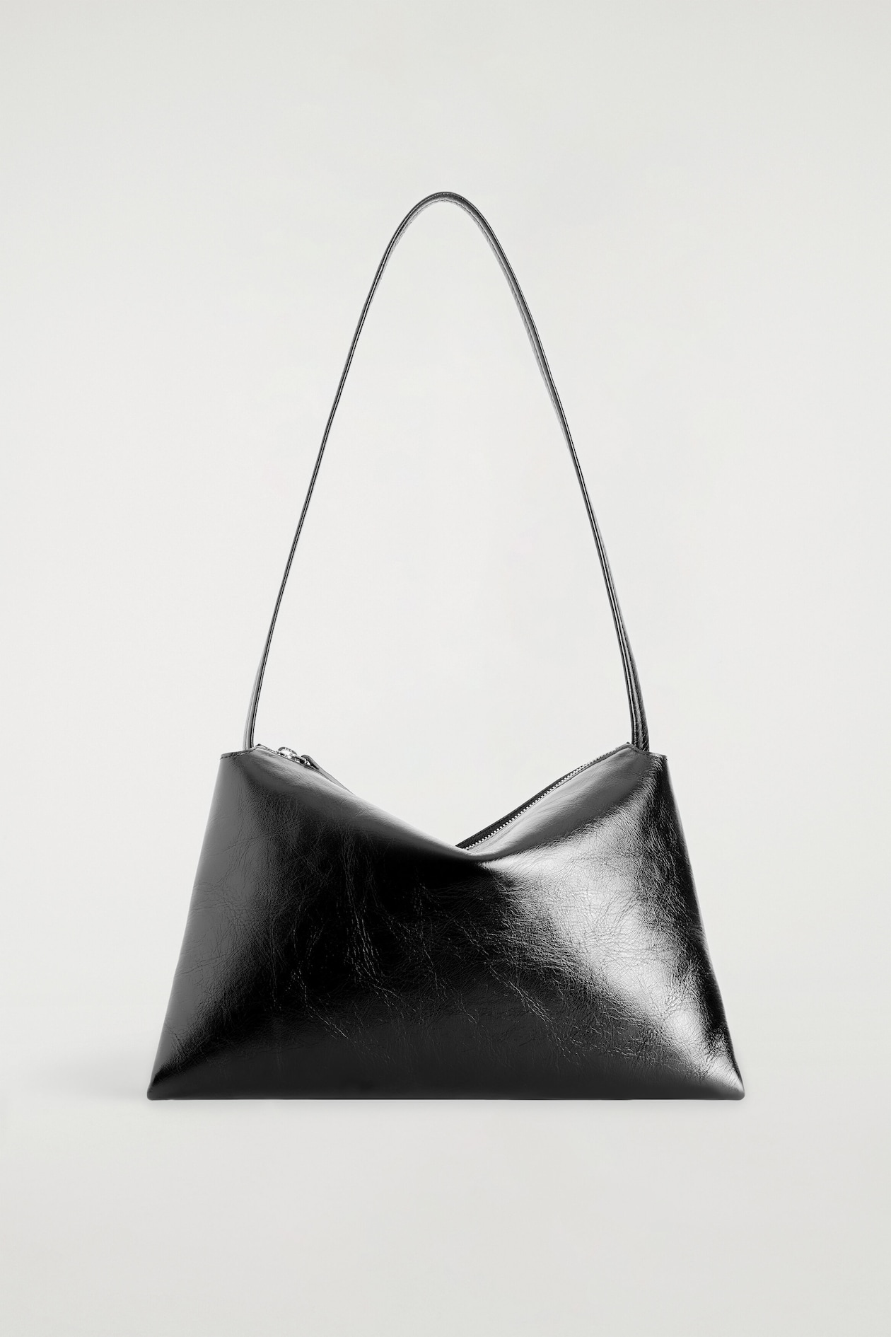 PAVILION SHOULDER BAG - LEATHER — BLACK