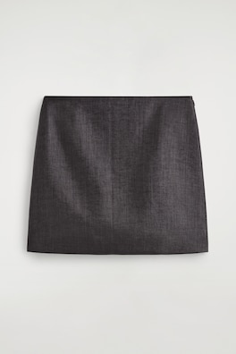 TEXTURED MINI SKIRT — DARK GREY 6