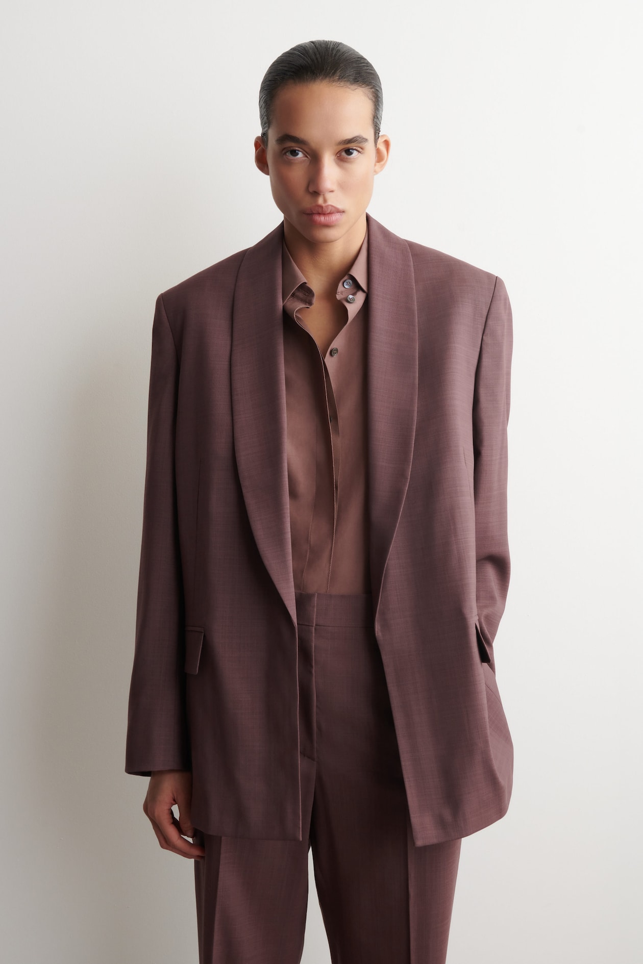 SHAWL-COLLAR WOOL BLAZER