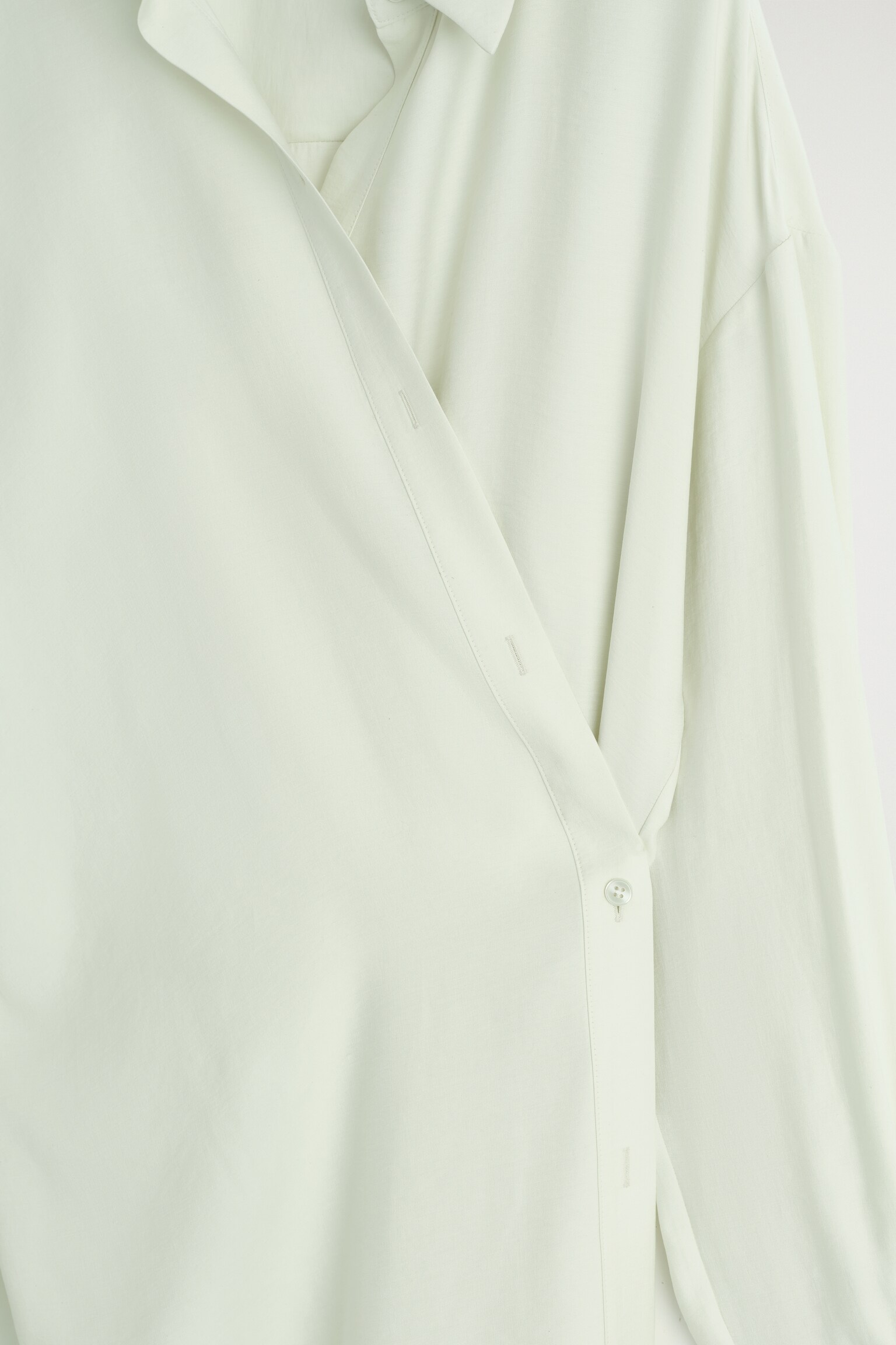 ROBE-CHEMISE MIDI PORTEFEUILLE - VERT CLAIR/ROSE / RAYURES - 4