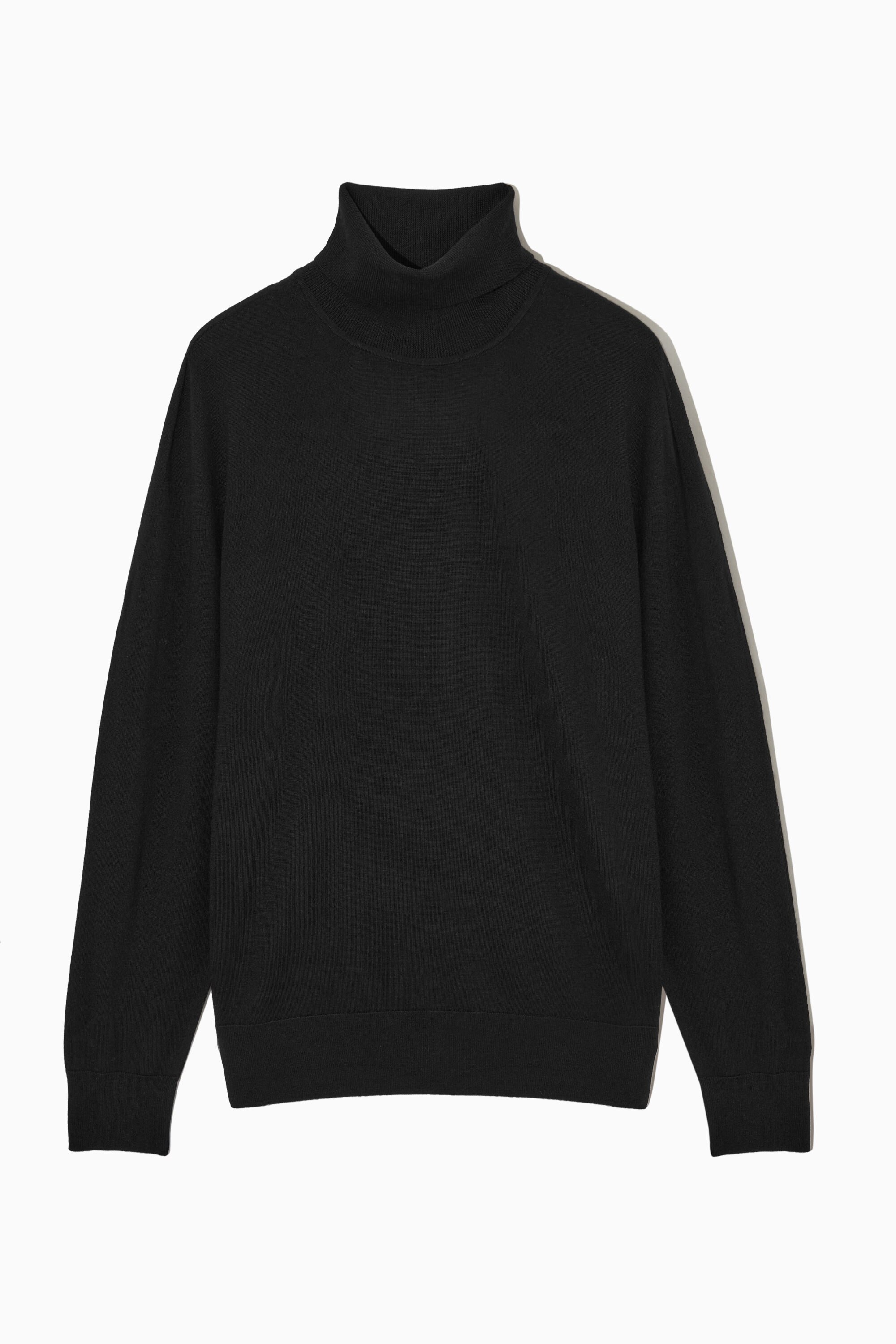 MERINO WOOL ROLL-NECK JUMPER - BLACK | COS