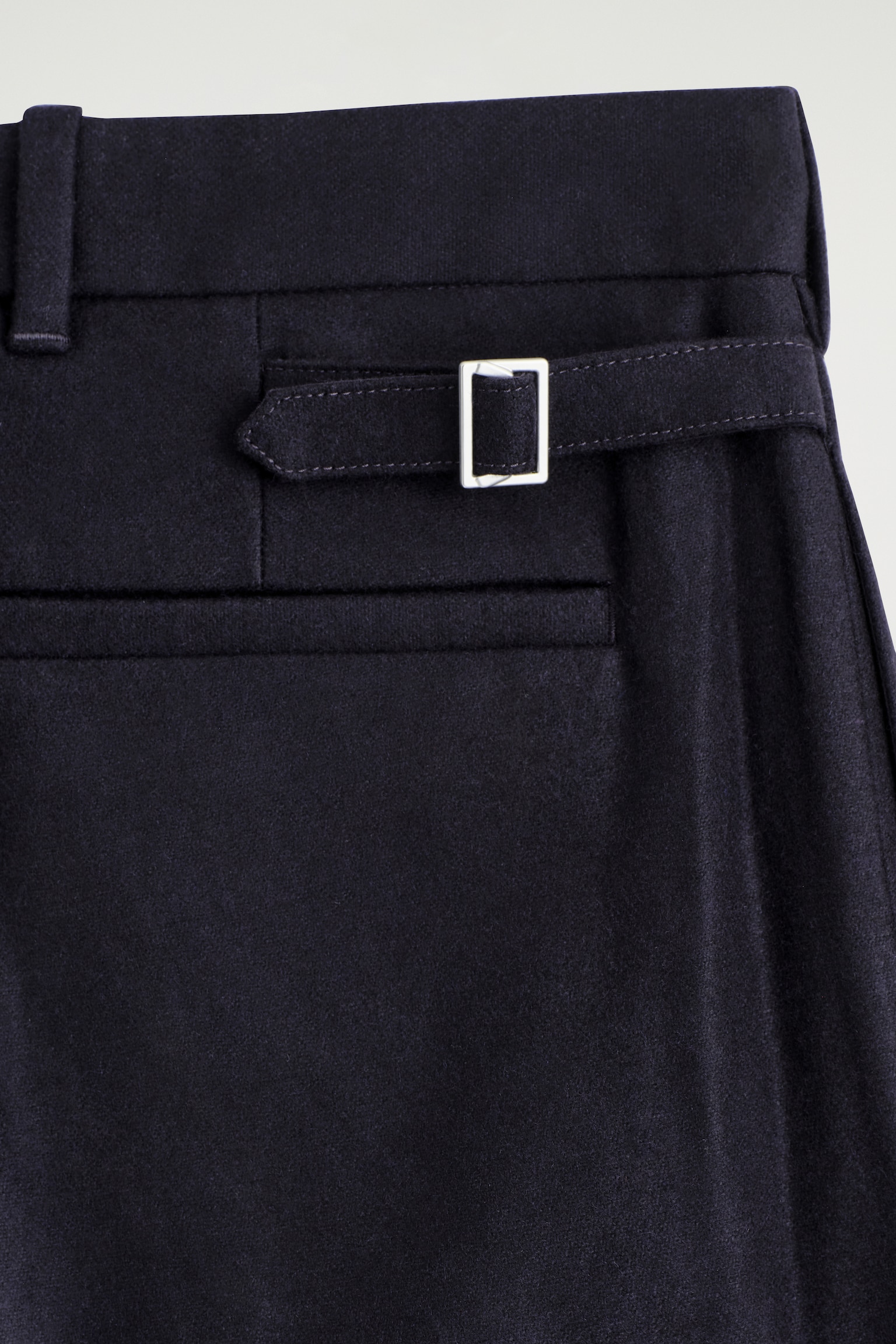 RELAXED WOOL STRAIGHT-LEG TROUSERS - NAVY/STONE - 5