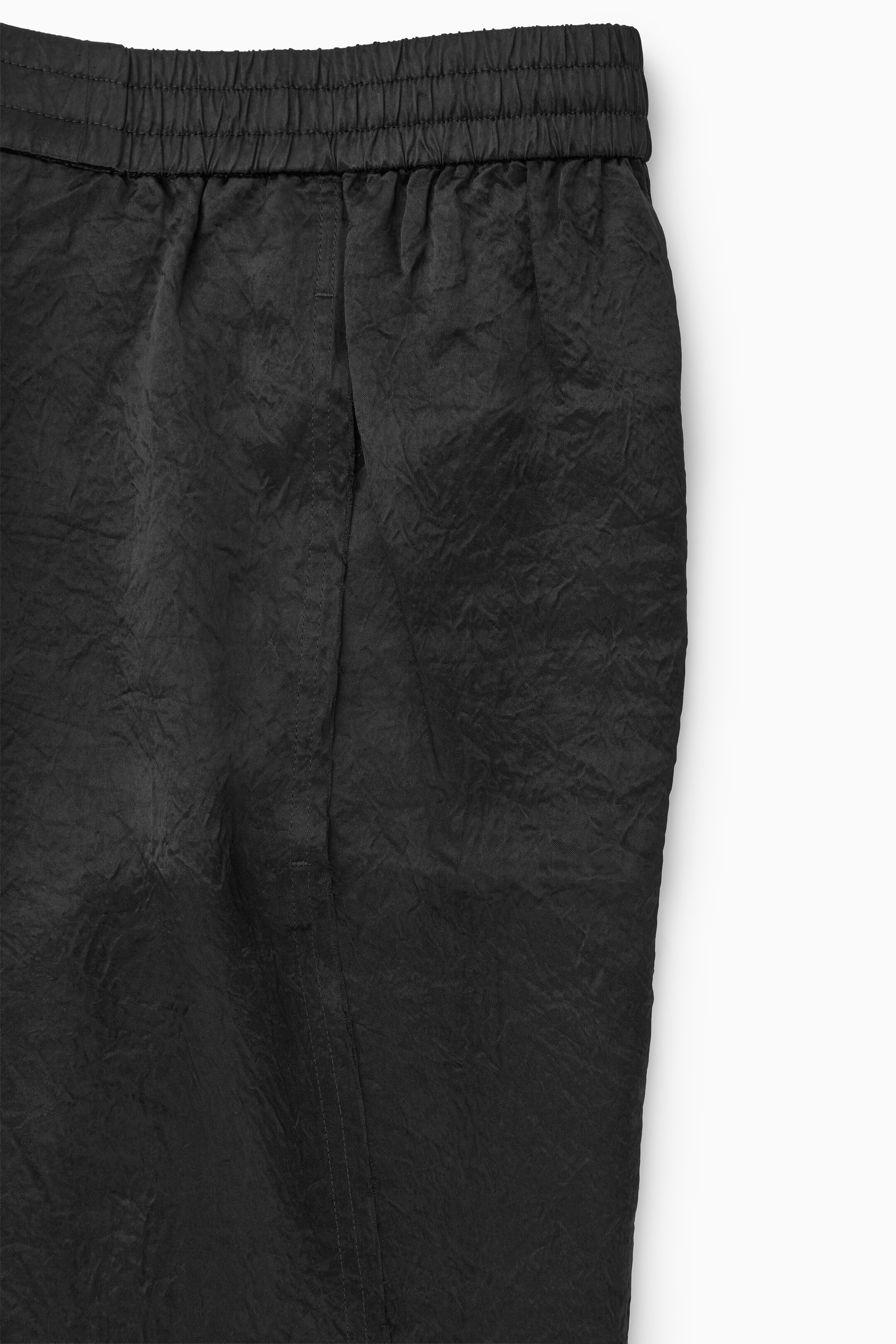 View larger image: STRAIGHT-LEG CRINKLED-SATIN TROUSERS - BLACK - Ladies | H&M GB 2