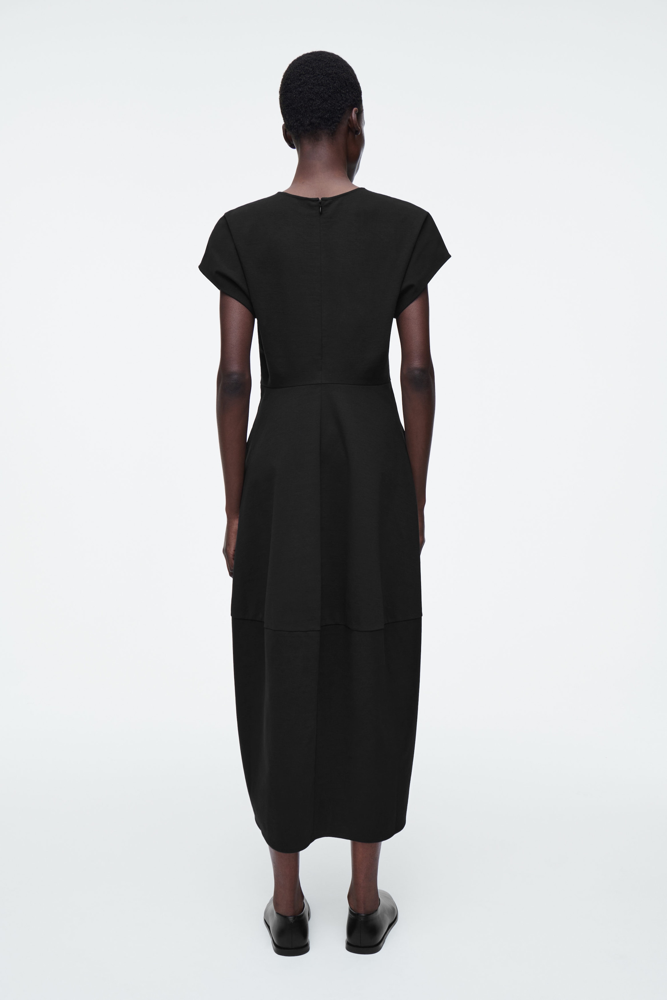 VESTIDO MIDI ESCULPIDO DE ALGODÓN