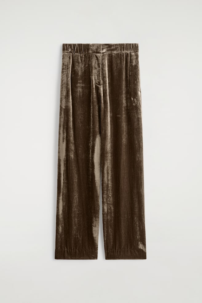 PANTALÓN DE TERCIOPELO STRAIGHT LEG - MARRÓN - 1