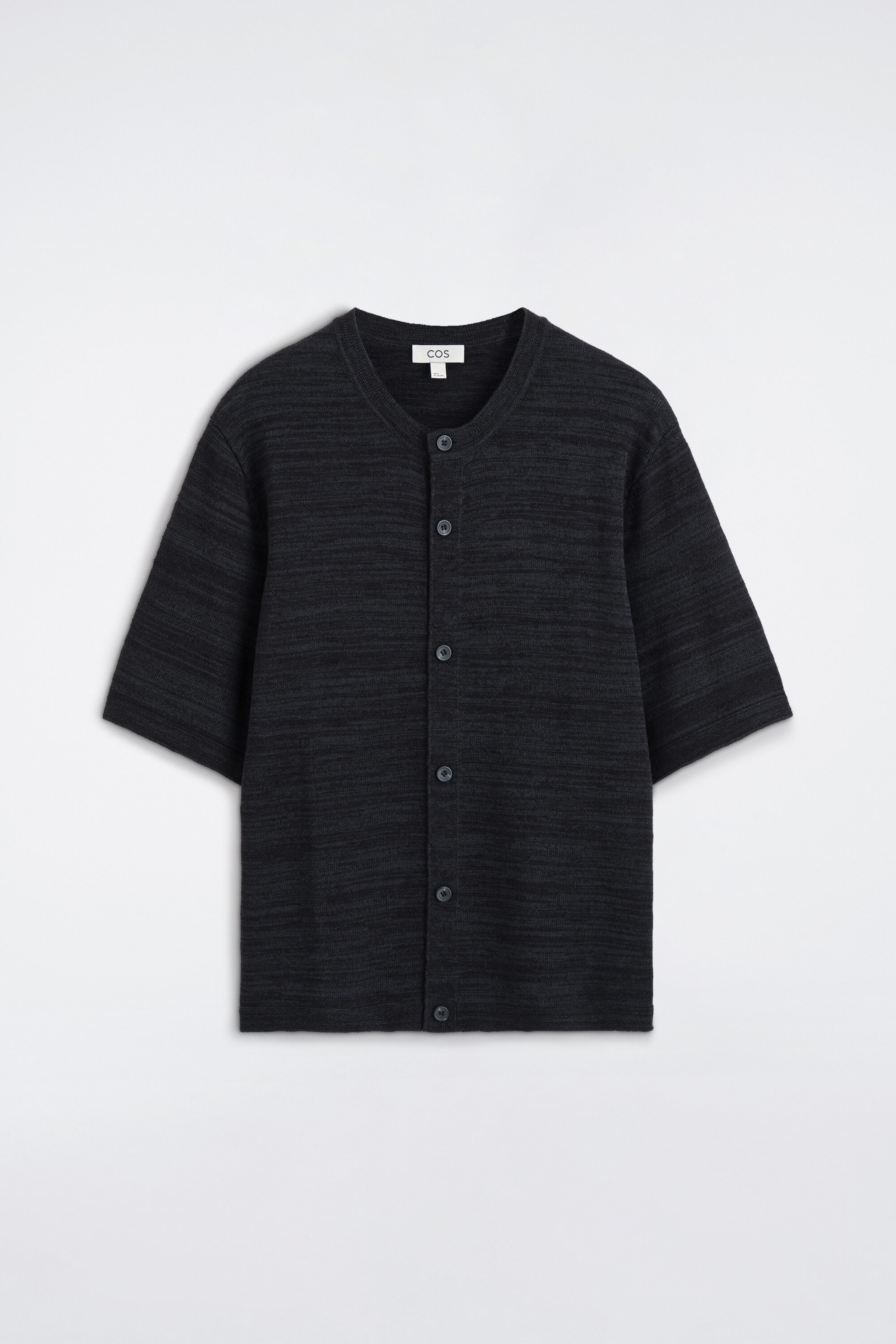 BOUCLÉ-KNIT SHORT-SLEEVED CARDIGAN