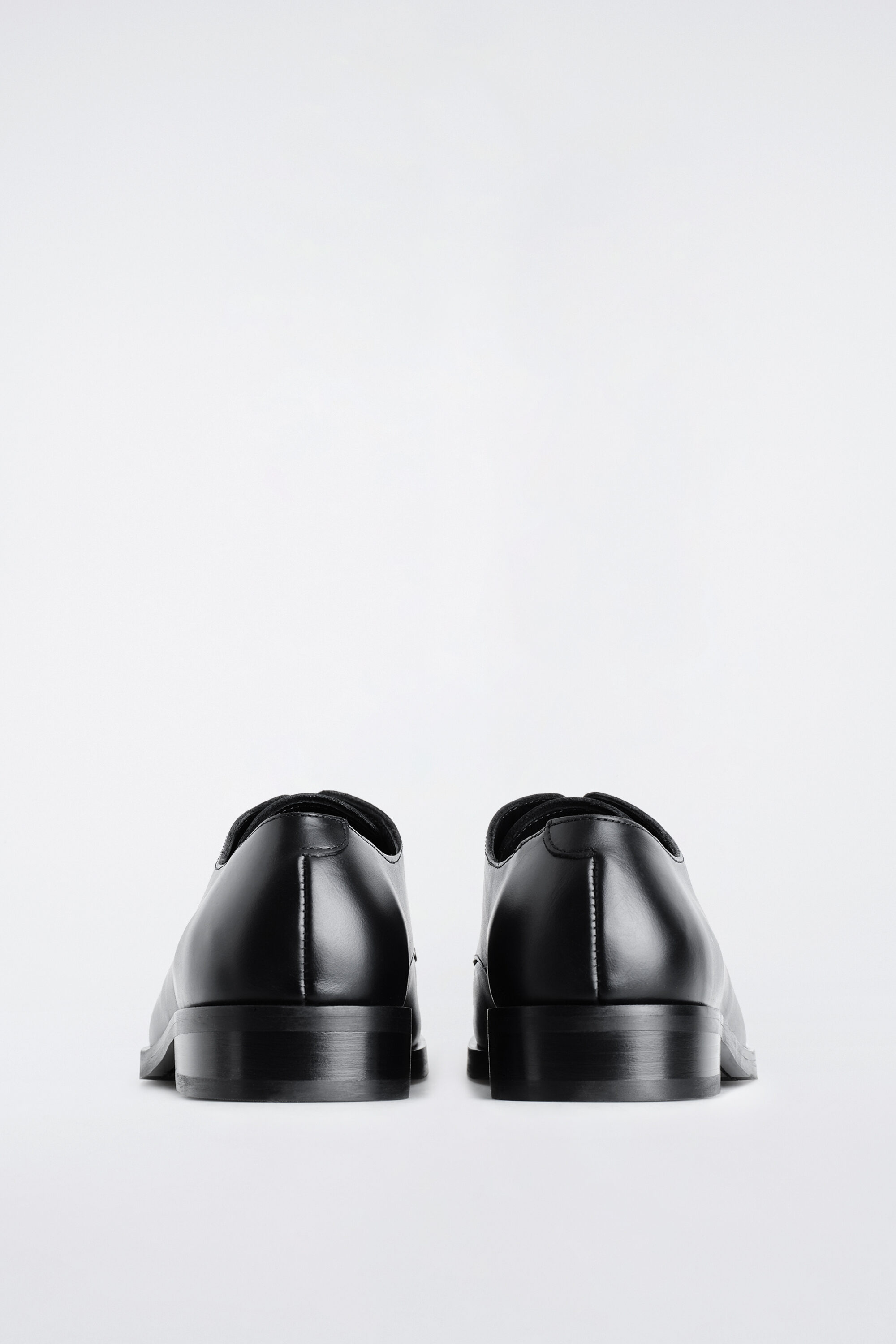 SQUARE-TOE LEATHER DERBY SHOES - thumbnail 2