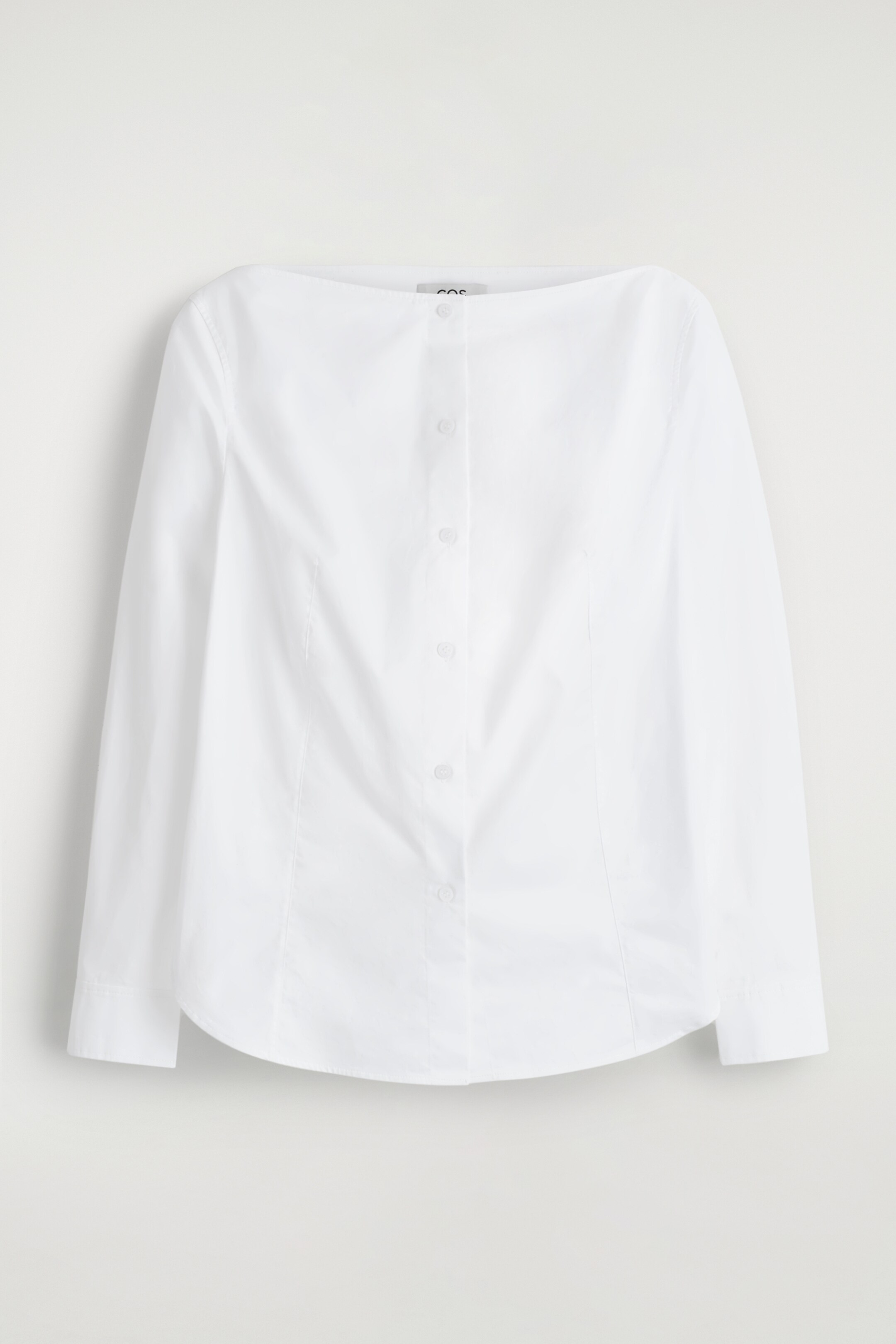 Ver imagem maior: Camisa de algodão com decote barco - BRANCO - SENHORA | H&M PT 6