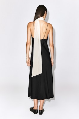 SLIM SHEER SILK SCARF — IVORY 2