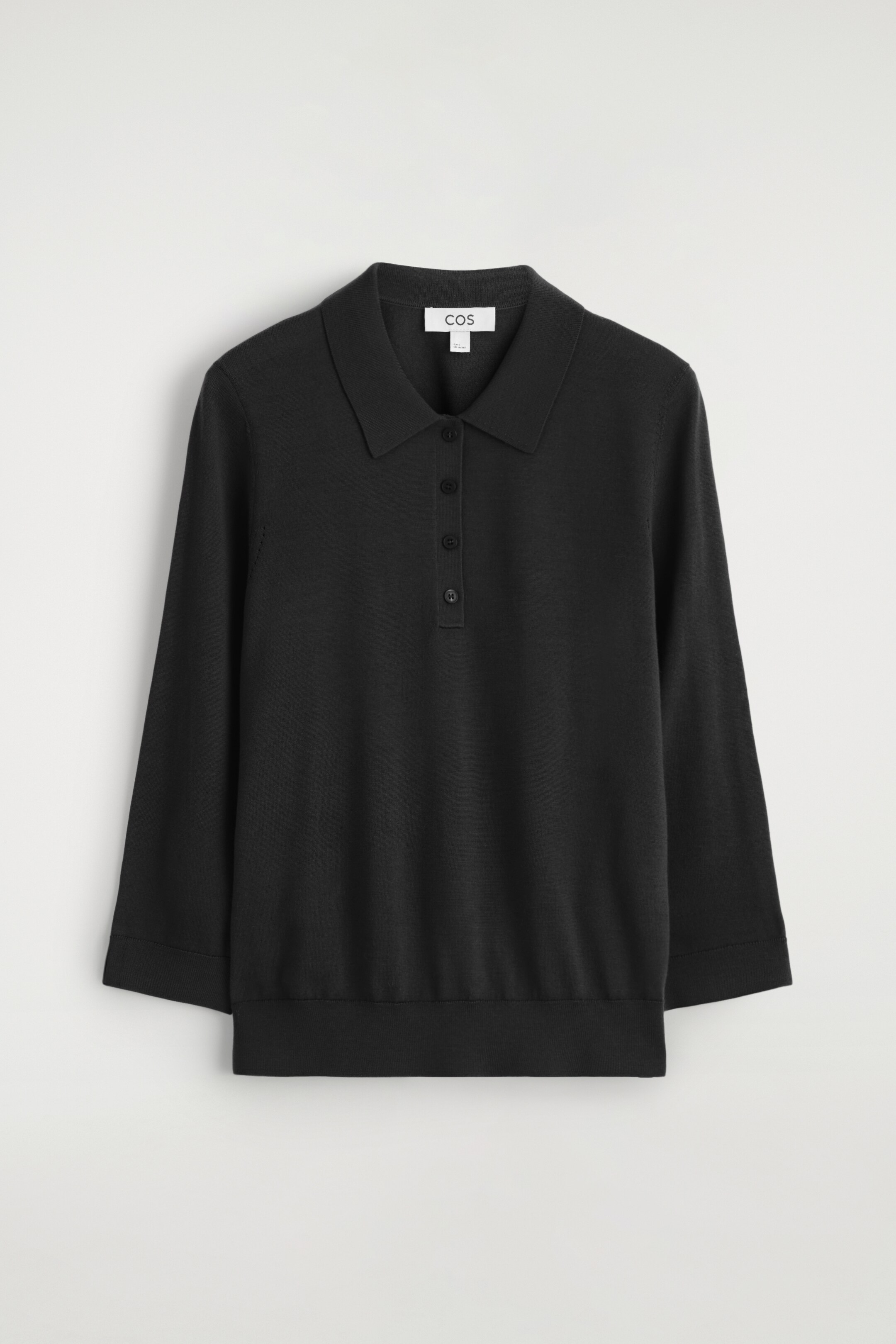 Ver imagem maior: PULÔVER POLO EM LÃ MERINO - PRETO - SENHORA | H&M PT 7