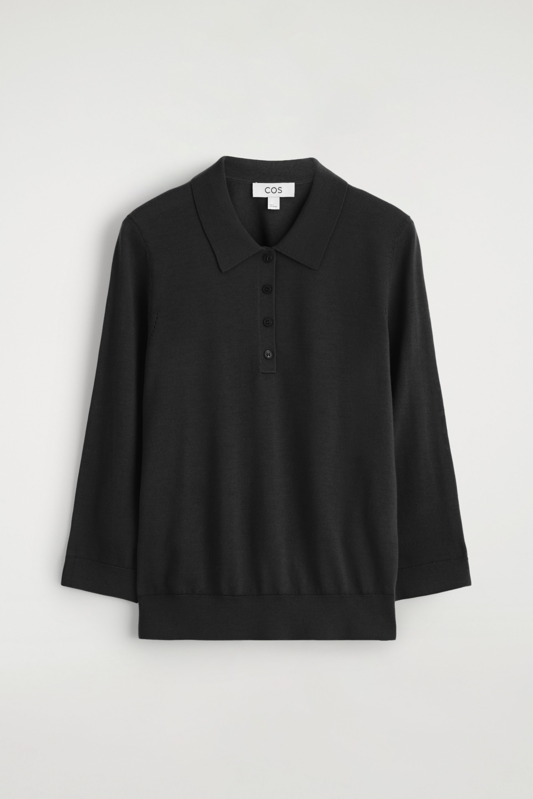 MERINO WOOL POLO SWEATER