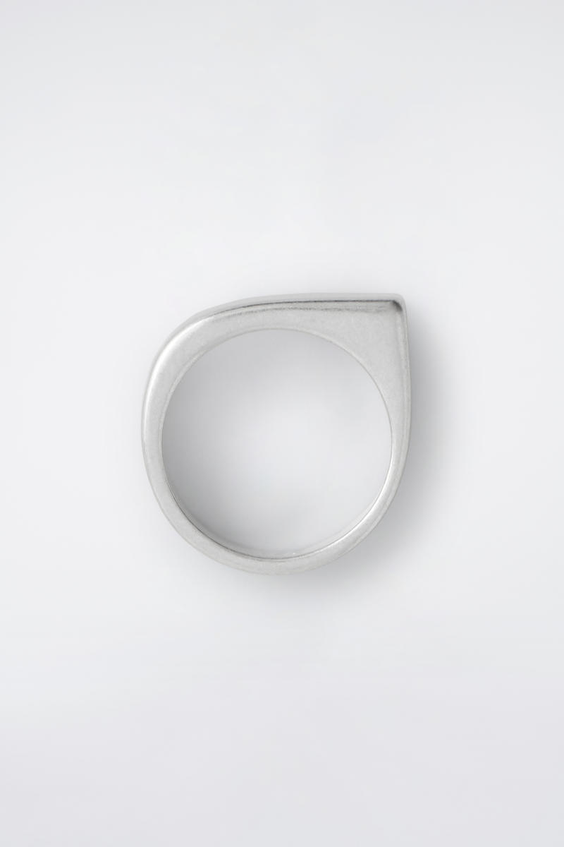 Cos Angular Signet Ring In Silver