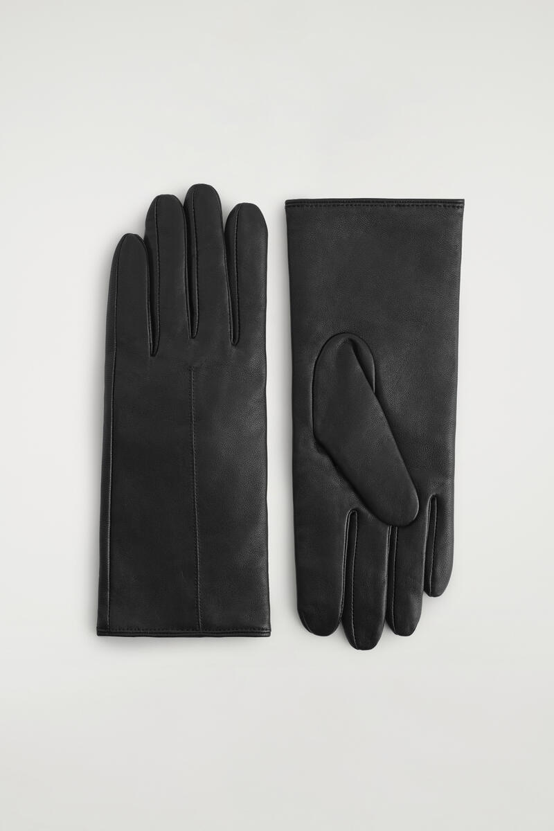 Cashmere-Wool-Lined Leather Gloves