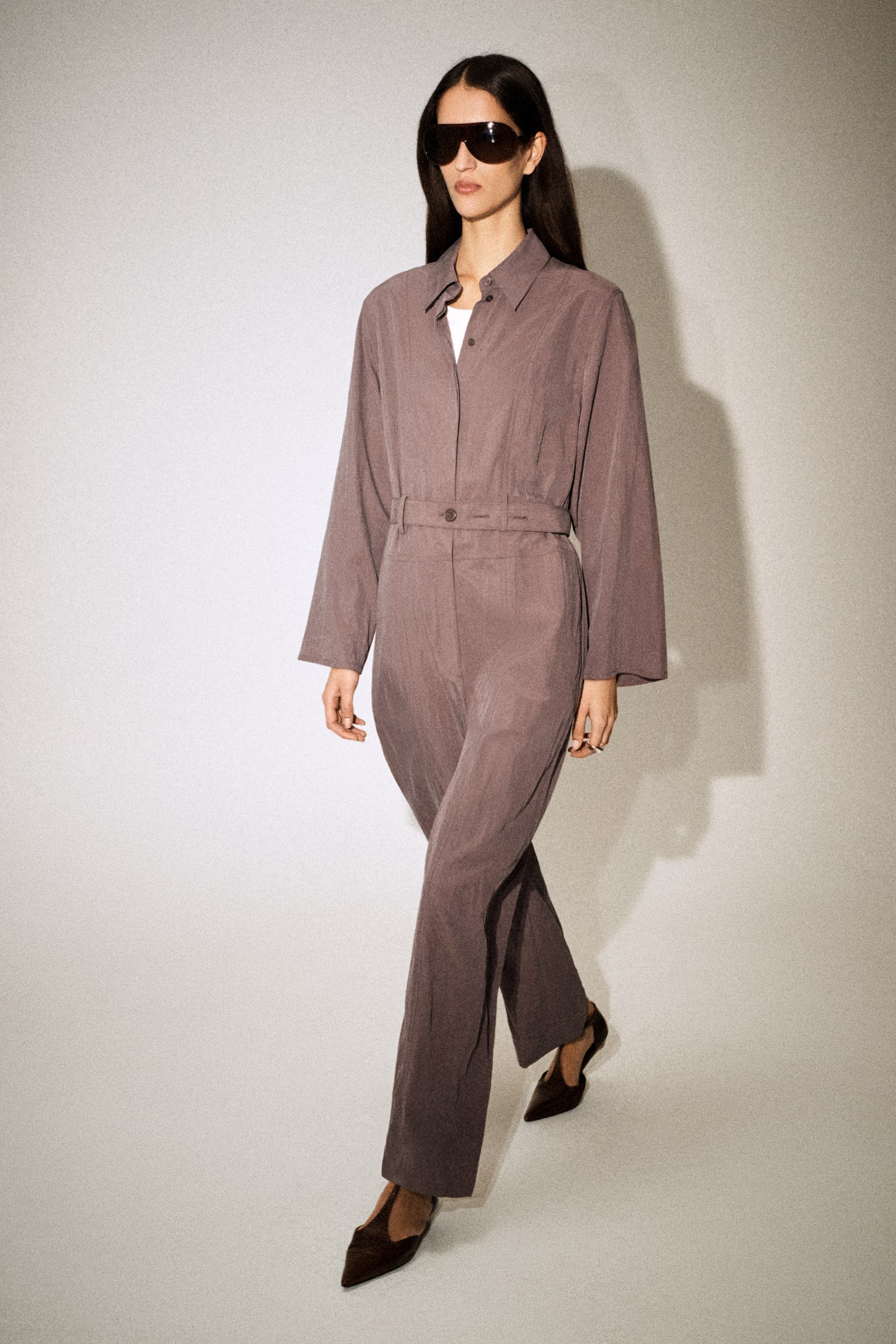 BELTED MODAL BOILERSUIT - TERRACOTTA - 7