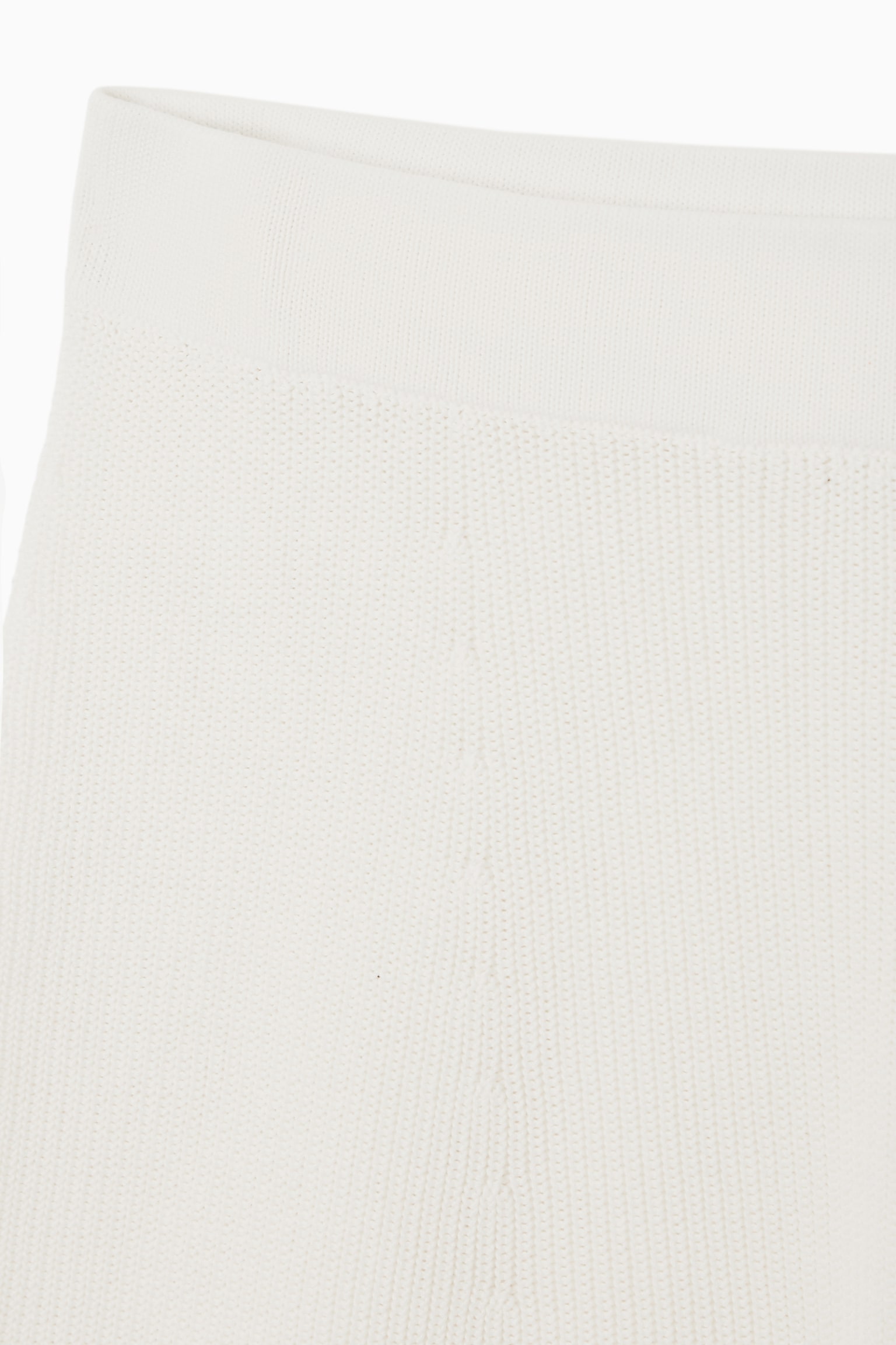 RIBBED-KNIT BERMUDA SHORTS - WHITE/BLACK - 2