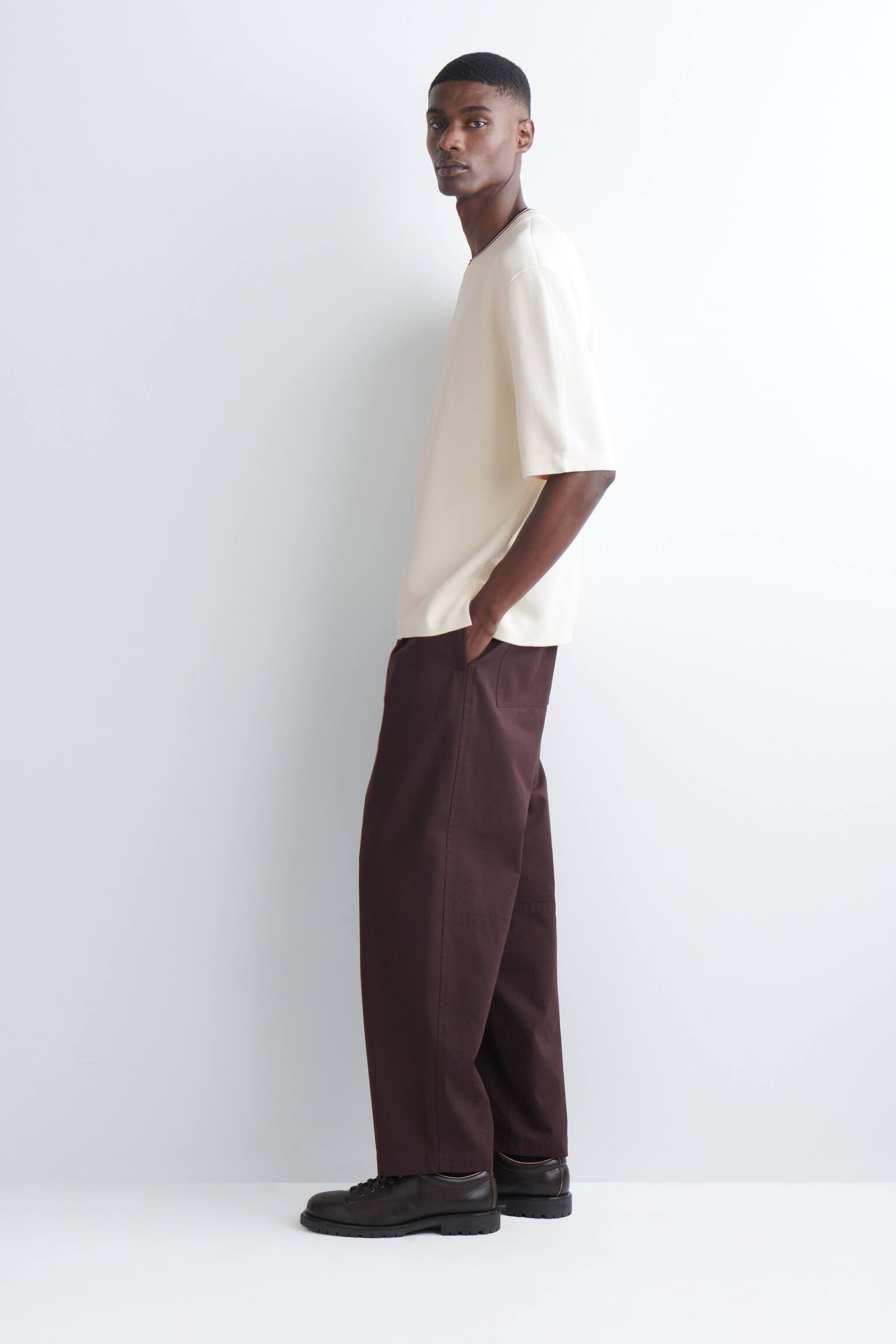 Ylisuuri kaksipuolinen neulospaita - VALKOINEN / MUSTA - 5