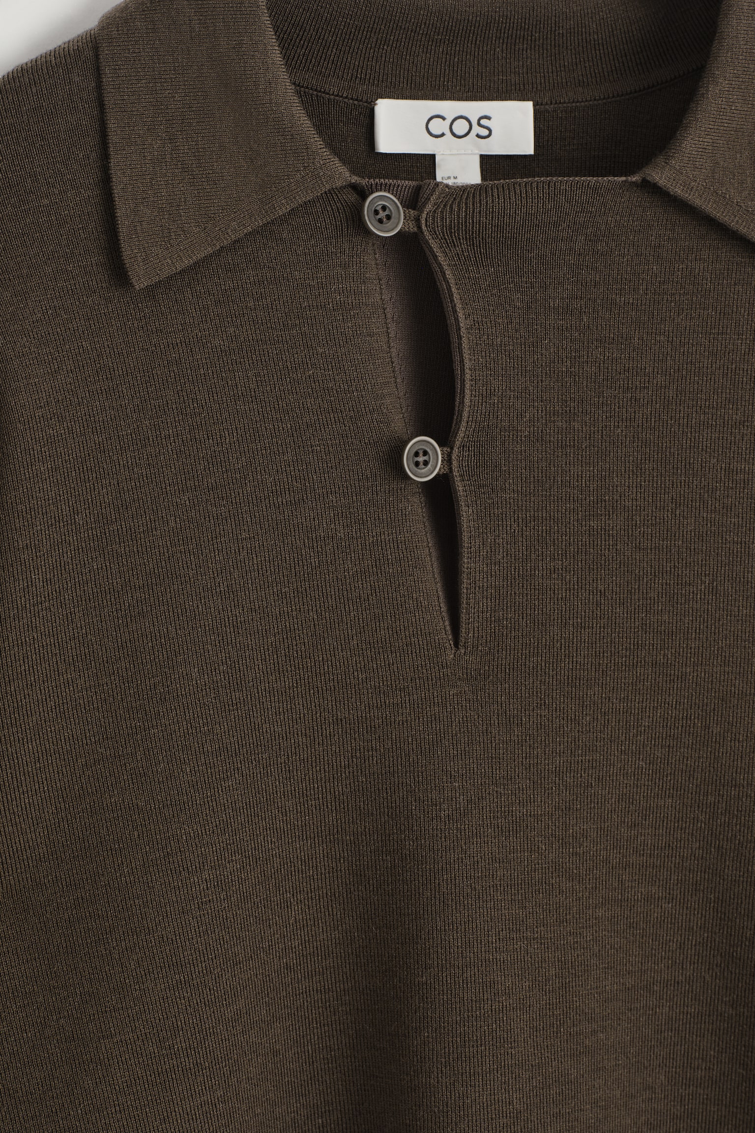 PULL POLO EN LAINE - BRUN FONCÉ - 5
