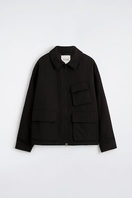 PADDED NYLON UTILITY JACKET — BLACK 7