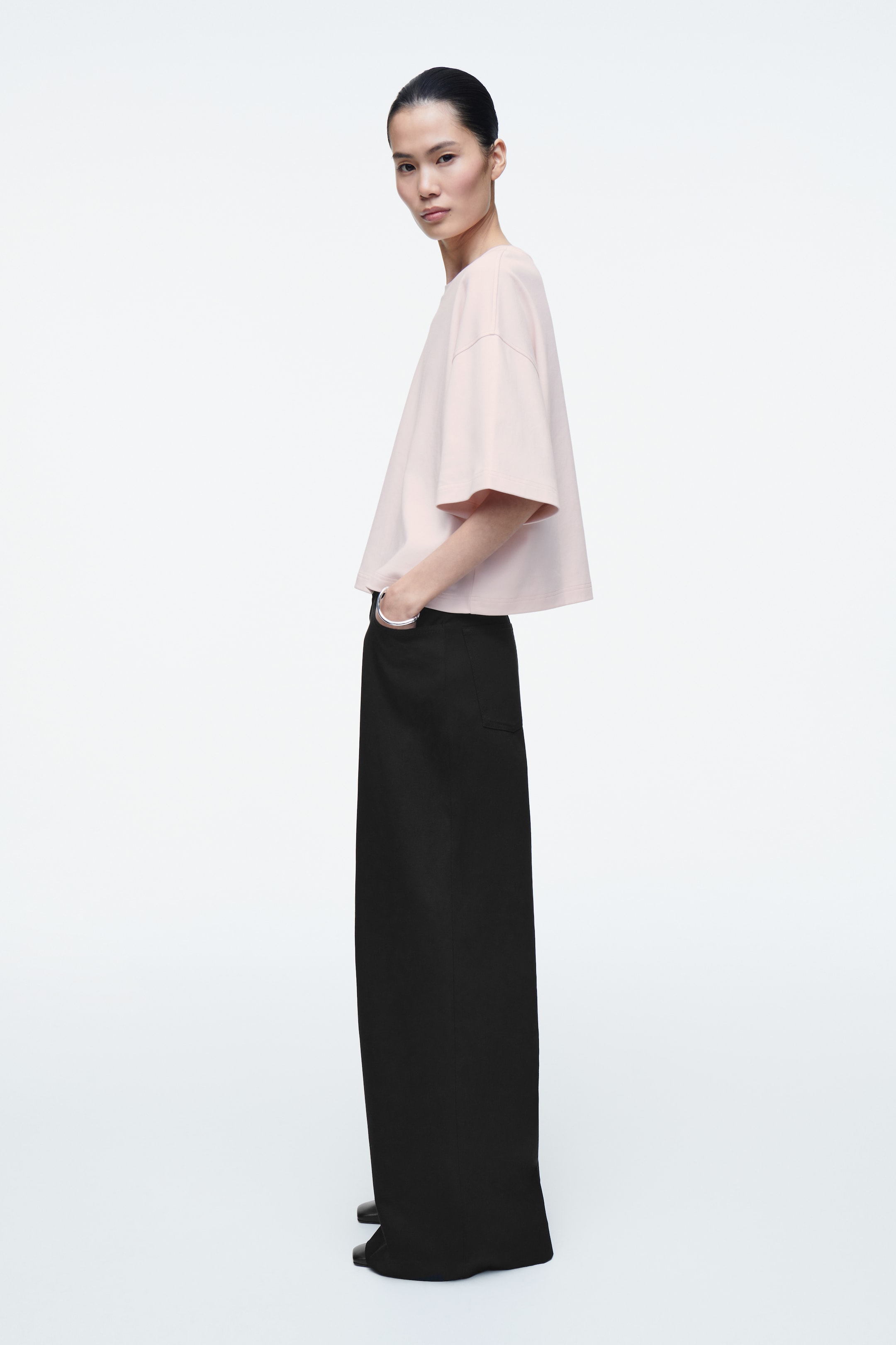 Agrandir l'image: CHEMISE OVERSIZE SILHOUETTE CARRÉE - ROSE CLAIR - FEMME | H&M FR 4
