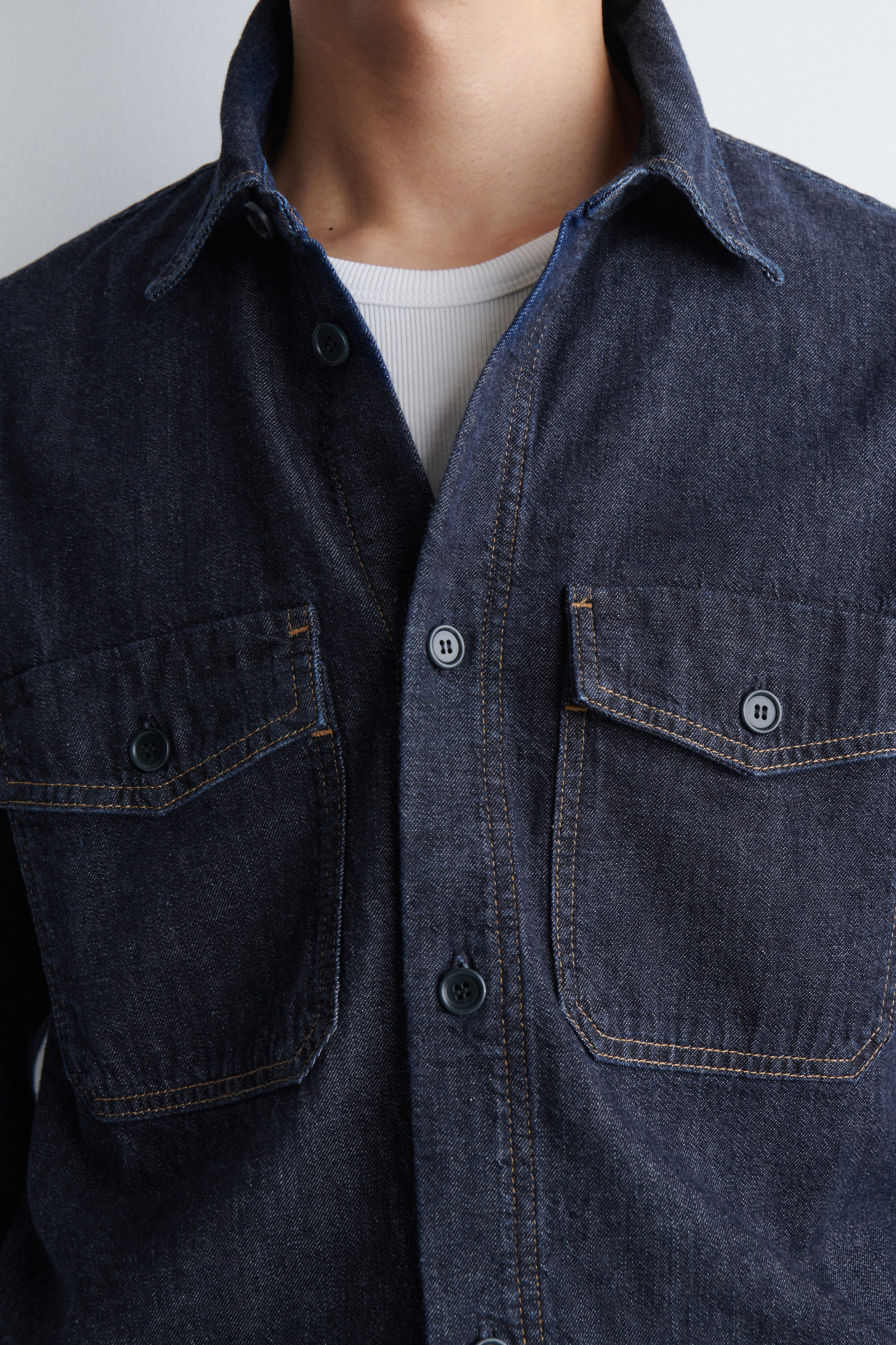 DENIM SHIRT - DARK BLUE | COS