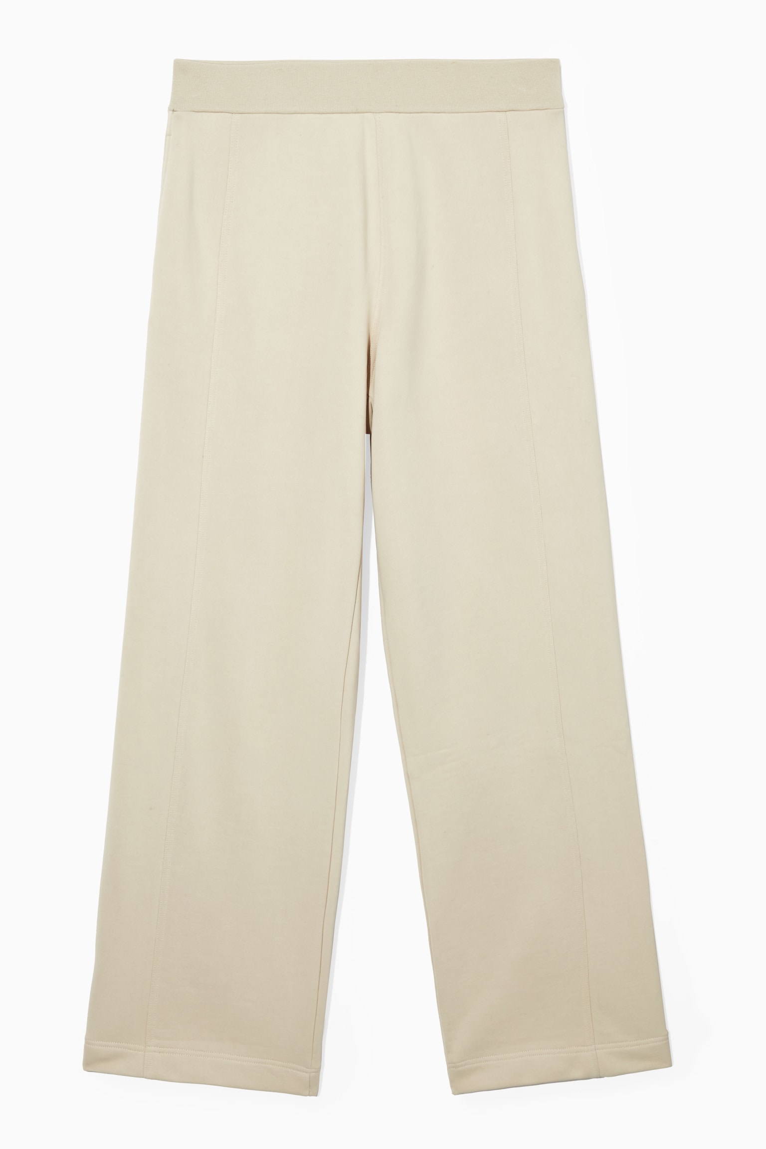 EXPOSED-SEAM JERSEY SWEATPANTS - LIGHT BEIGE