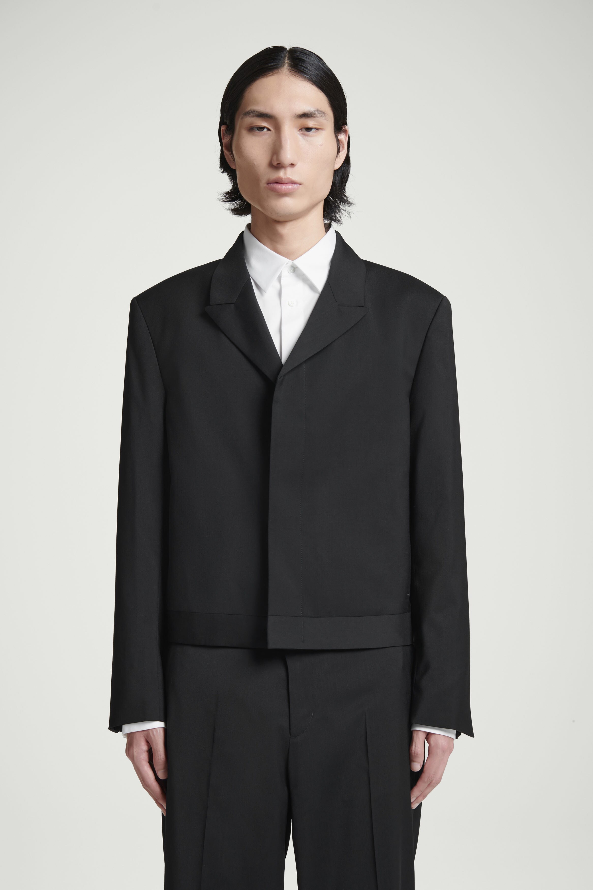 [LOW CLASSIC] / ☆ 24FW FINE ALPACA WOOL BLAZER COAT / BLACK Low Classic Jackets Coats Women on Sale & Authentic - POIZON