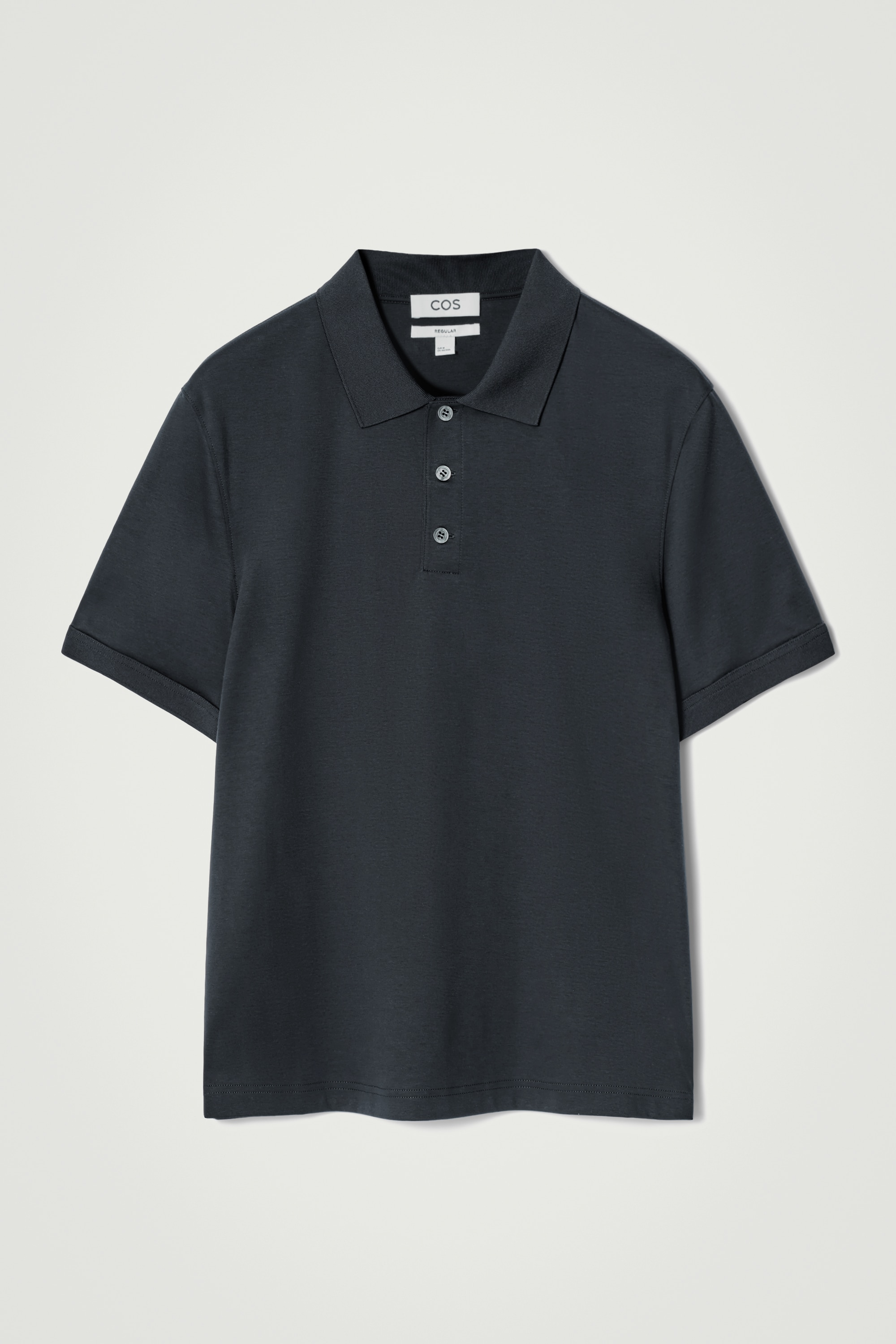 REGULAR-FIT MERCERISED-COTTON POLO SHIRT - NAVY/MOLE