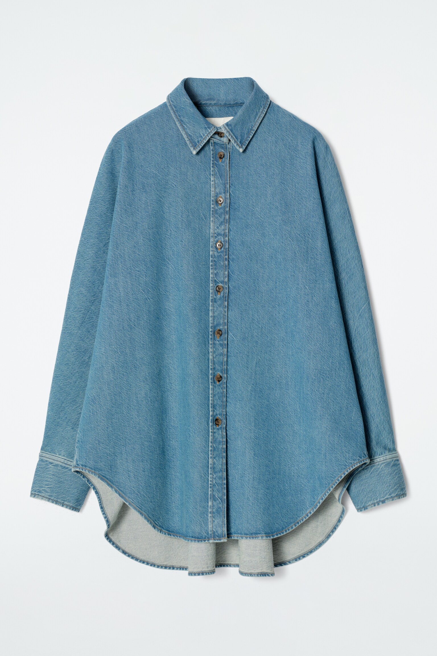 RELAXED DENIM SHIRT - BLUE - 2