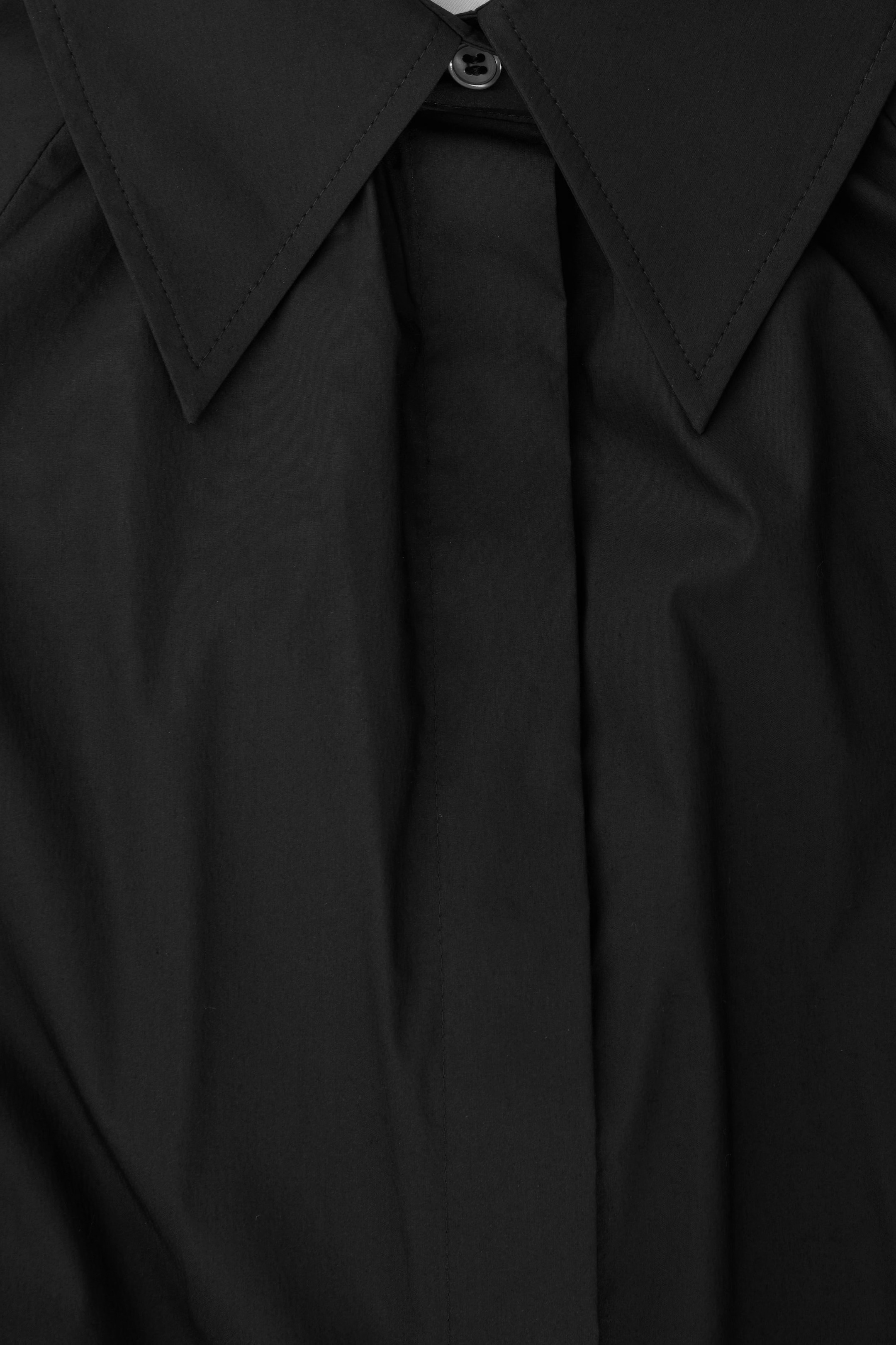 VOLUMINOUS BELTED MIDI SHIRT DRESS