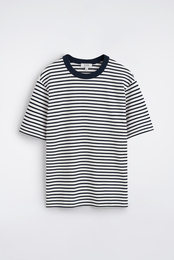 T-SHIRT GIROCOLLO IN COTONE INTERLOCK - BLU NAVY / BIANCO / RIGHE/BLU NAVY / BIANCO / RIGHE/BLU NAVY/AZZURRO/BLU BRILLANTE/NERO/BIANCO/VERDE / BIANCO / RIGHE/GIALLO BURRO/NERO/BIANCO/BLU NAVY - 1
