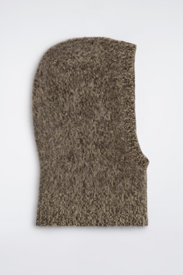 BRUSHED PURE CASHMERE BALACLAVA — MOCHA MÉLANGE 4